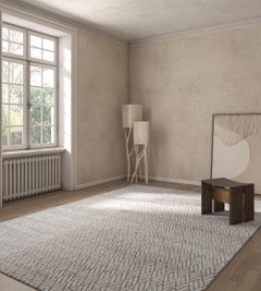 Jaipur Rugs 8x10 Feet Hand geknüpft Teppich Wolle und Seide moderne Grau & Schwarz Teppich