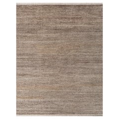 Jaipur Rugs 8X10 Feet Hand knotted Carpet Wool And Silk Modern Grey & Black Rug