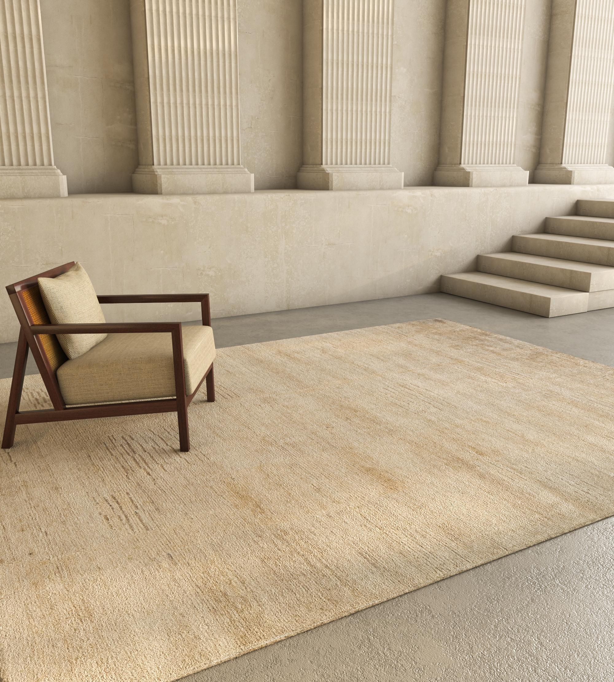 Tappeti Jaipur Il graduale declino delle civiltà fino al disordine: i motivi di questa collezione sembrano creare quel senso di disordine, ma c'è un senso quasi ipnotico di calma e pace in ognuno di essi. È a questa giustapposizione che la