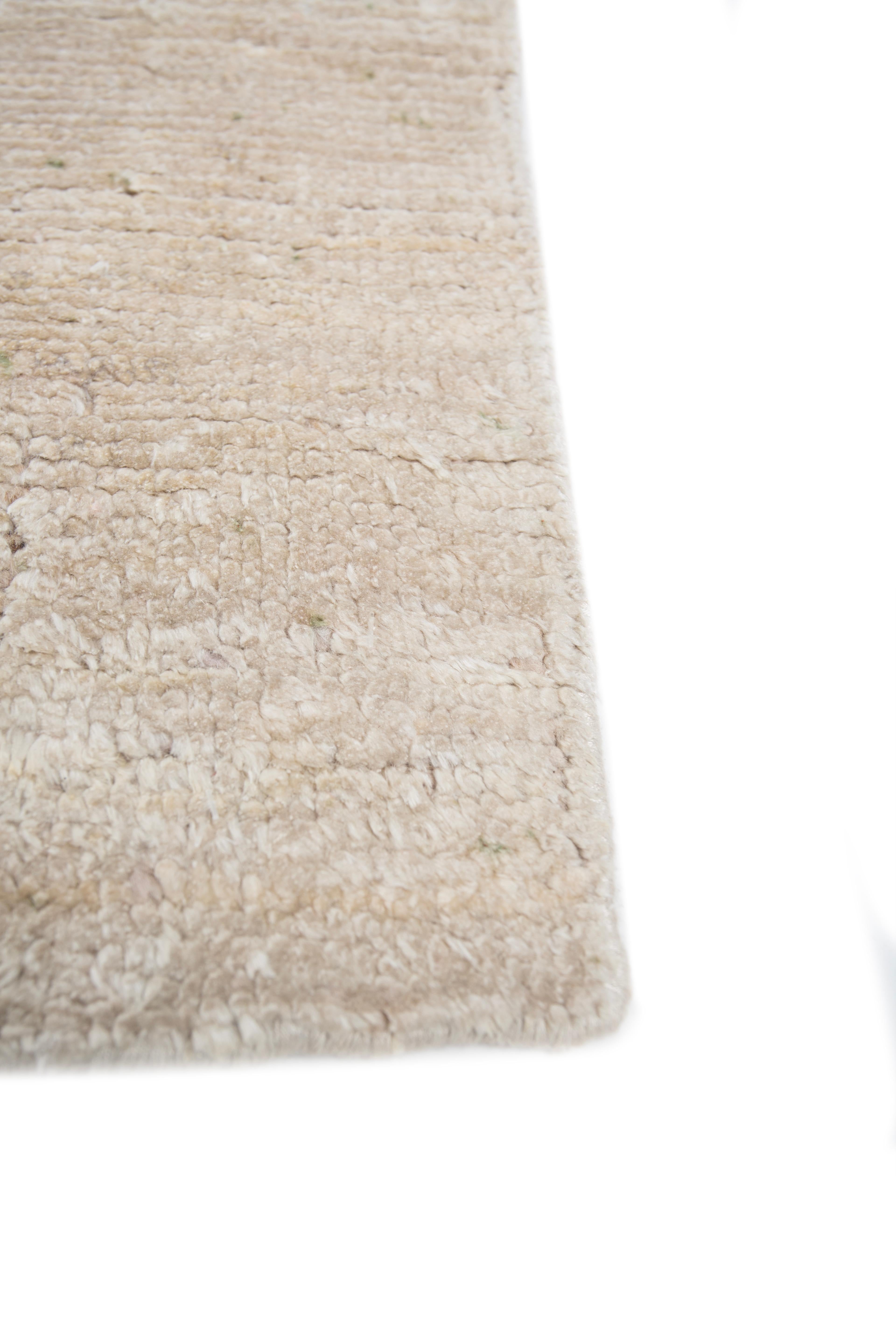 Indian Jaipur Rugs 8x10 Feet Hand knotted Carpet Wool And Silk Modern Ivory Rug For Sale