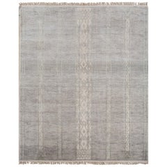 Jaipur Rugs 8X10 Feet Hand Knotted Carpet Wool Grey & Black Modern Moroccan Rug