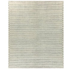 Tappeto Smoky Panache Marble & Dark Frost Gray 240x300 cm Annodato a mano