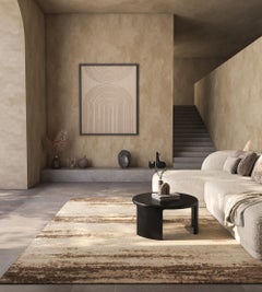 Jaipur Rugs 8x10 Piedi Tappeto annodato a mano in lana moderno beige e marrone