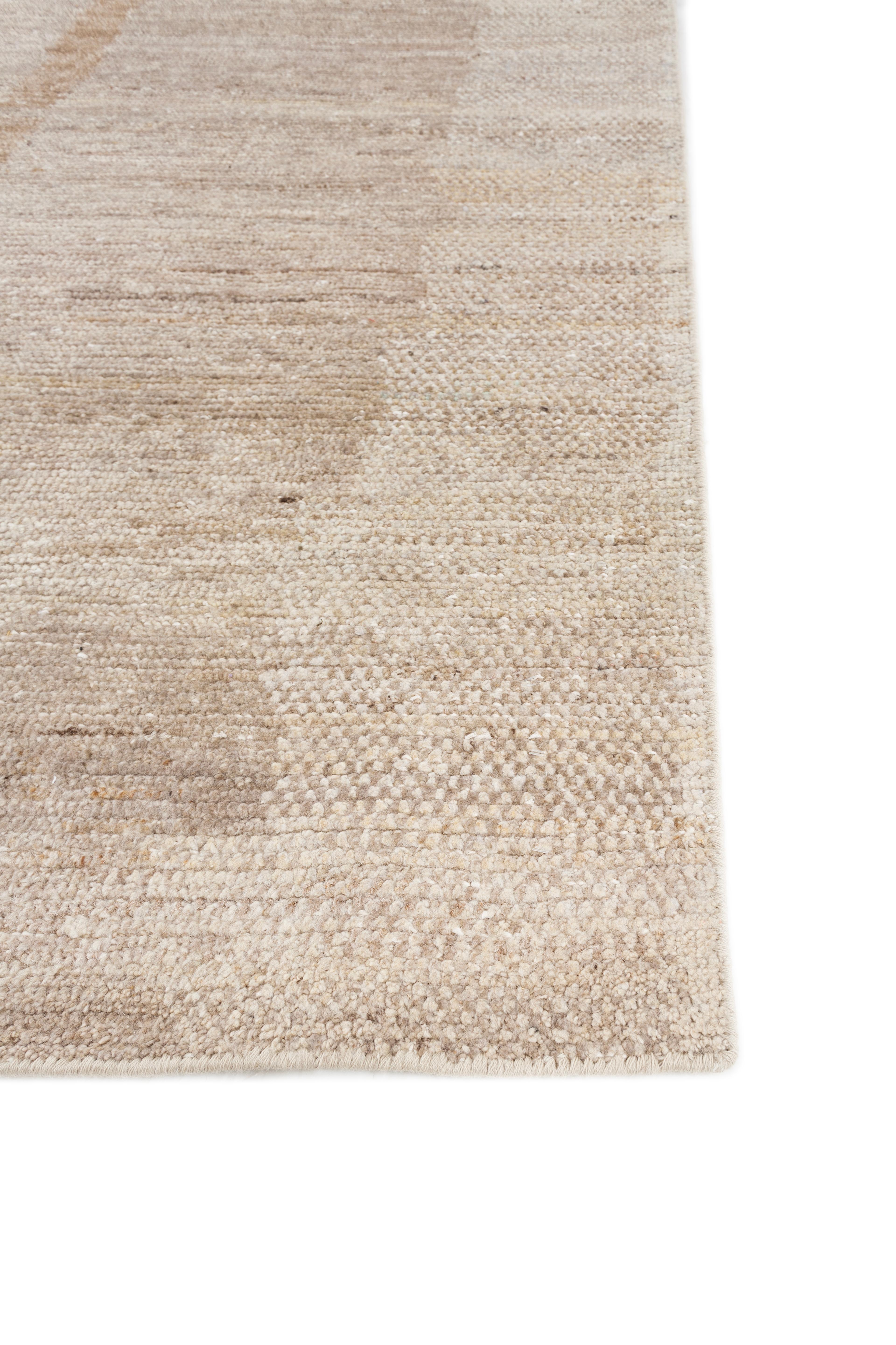 Jaipur Rugs 8x10 Feet Hand geknüpft Teppich Wolle Modern Beige und Braun Teppich (Moderne) im Angebot