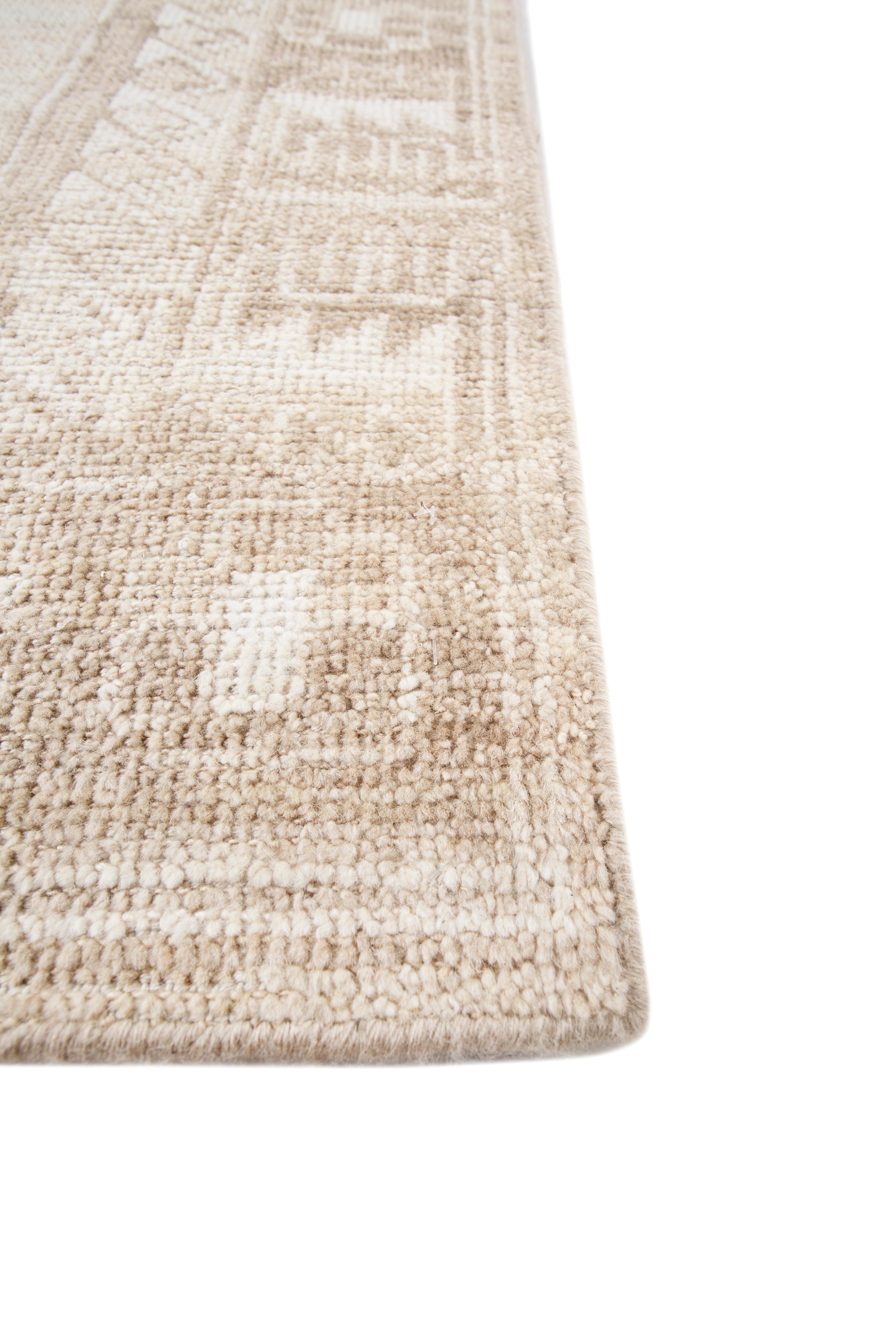 Jaipur Rugs 8x10 Pies Alfombra De Lana Anudada A Mano Alfombra Moderna Beige Y Marrón Moderno en venta
