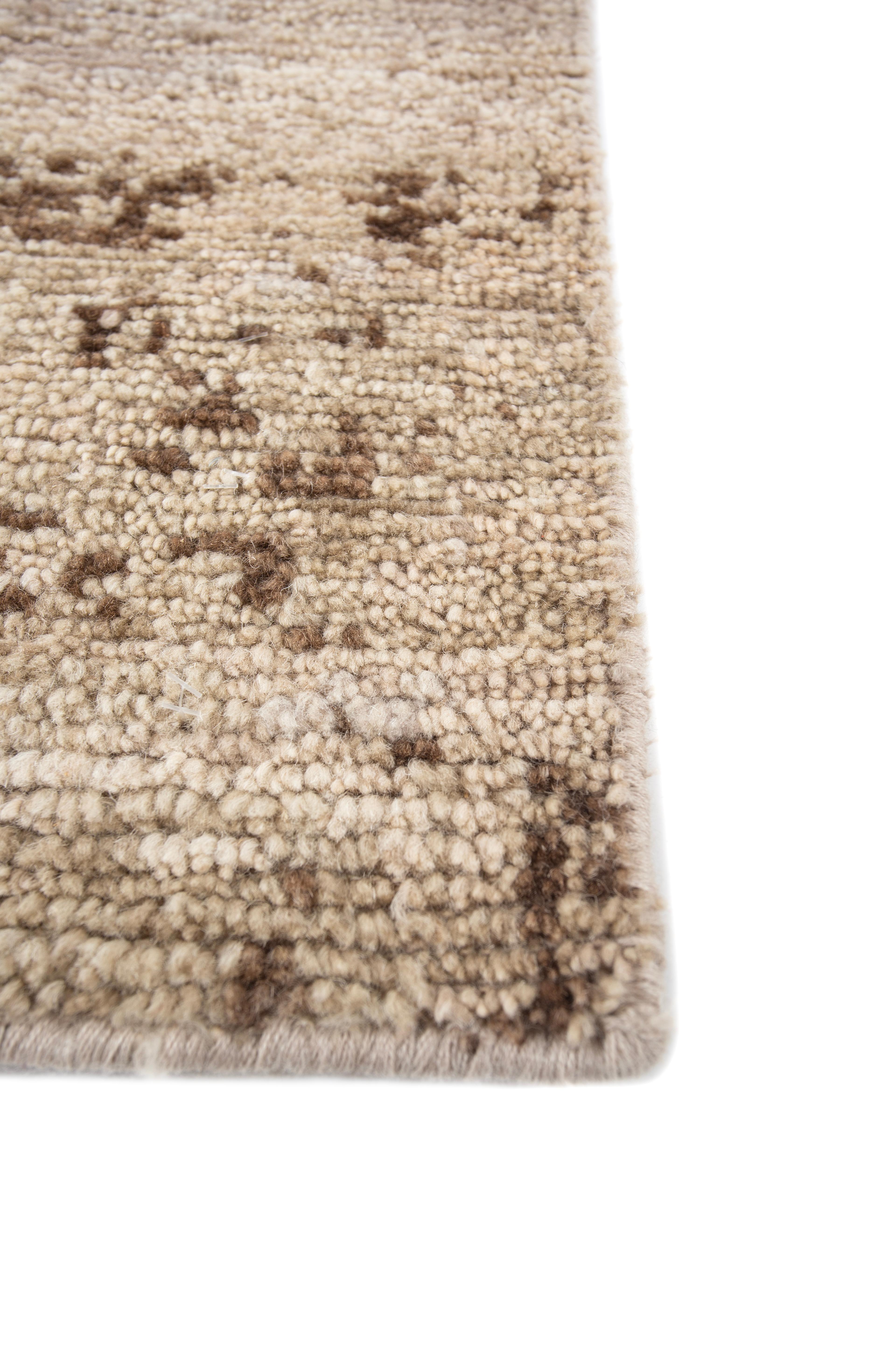 Jaipur Rugs 8x10 Pies Alfombra De Lana Anudada A Mano Alfombra Moderna Beige Y Marrón Moderno en venta