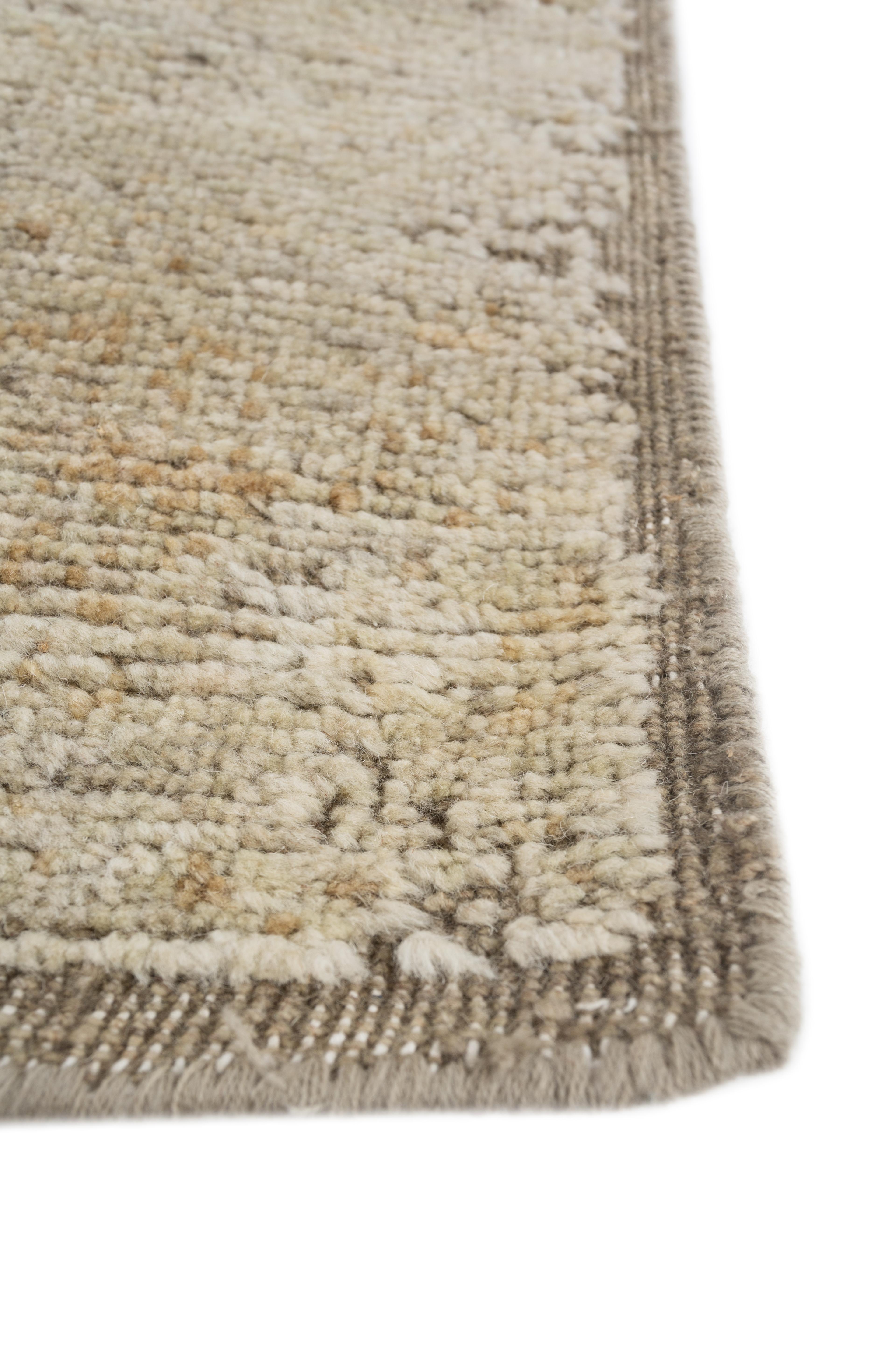 Moderno Jaipur Rugs 8x10 Piedi Tappeto annodato a mano in lana moderno beige e marrone in vendita