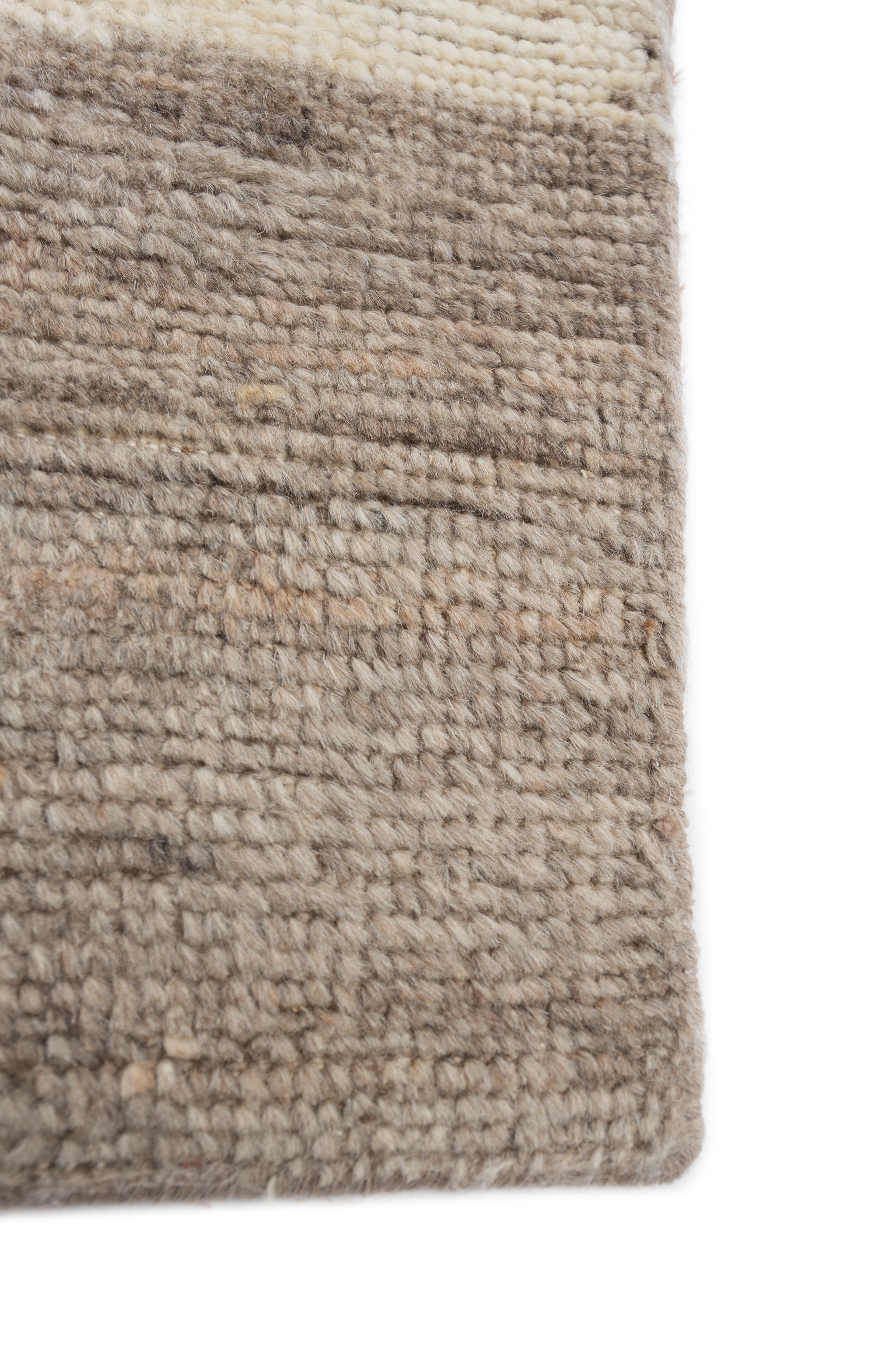 Moderno Jaipur Rugs 8x10 Piedi Tappeto annodato a mano in lana moderno beige e marrone in vendita