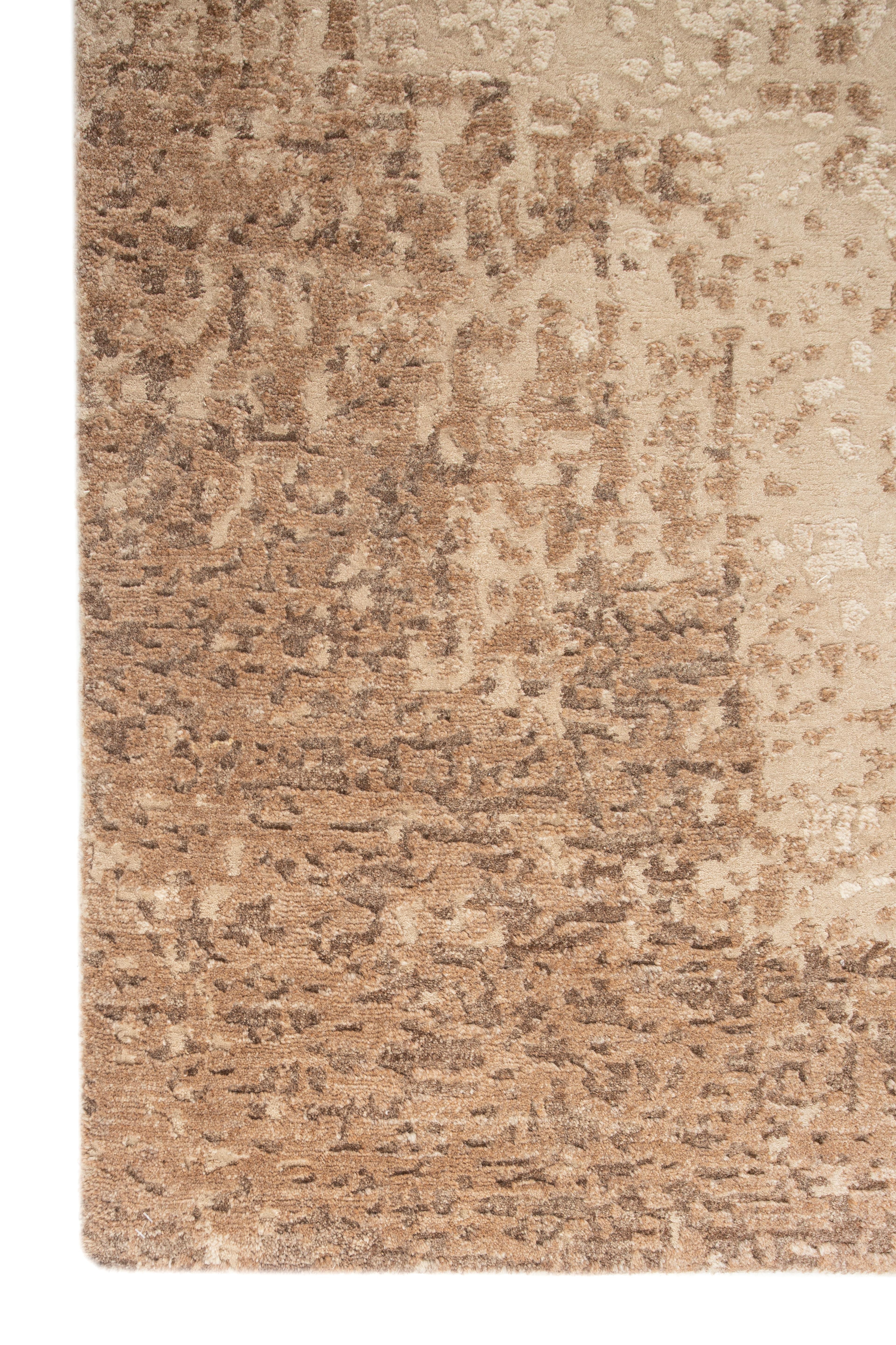 Jaipur Rugs 8x10 Pies Alfombra De Lana Anudada A Mano Alfombra Moderna Beige Y Marrón Moderno en venta