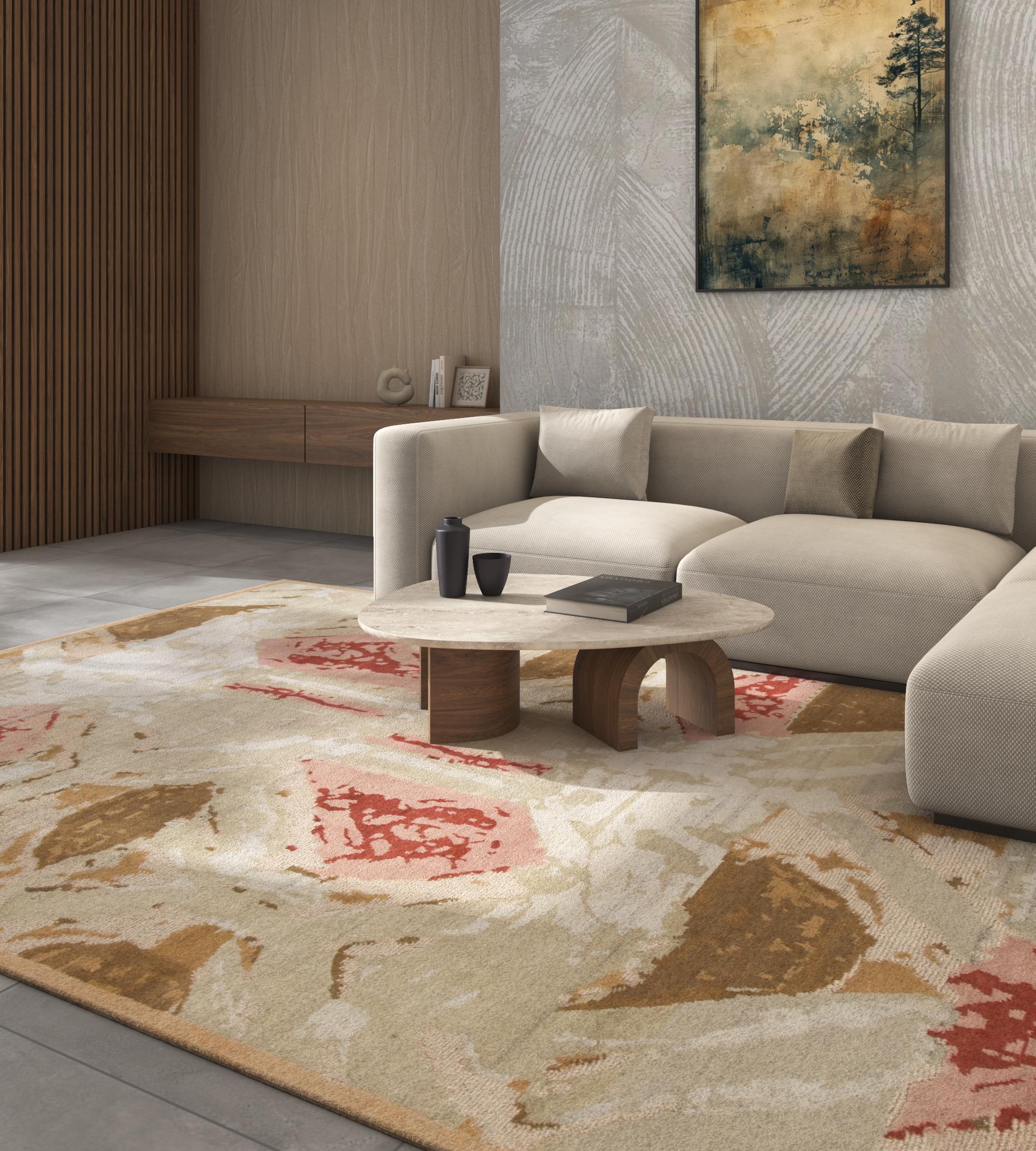 Jaipur Rugs La nostra idea di creare disegni che oscillano perennemente tra complessità e semplicità, tutto nella collezione Sthir indica uno stato di equilibrio e armonia. Dai disegni che disegnano il perfetto equilibrio tra i simboli e le loro