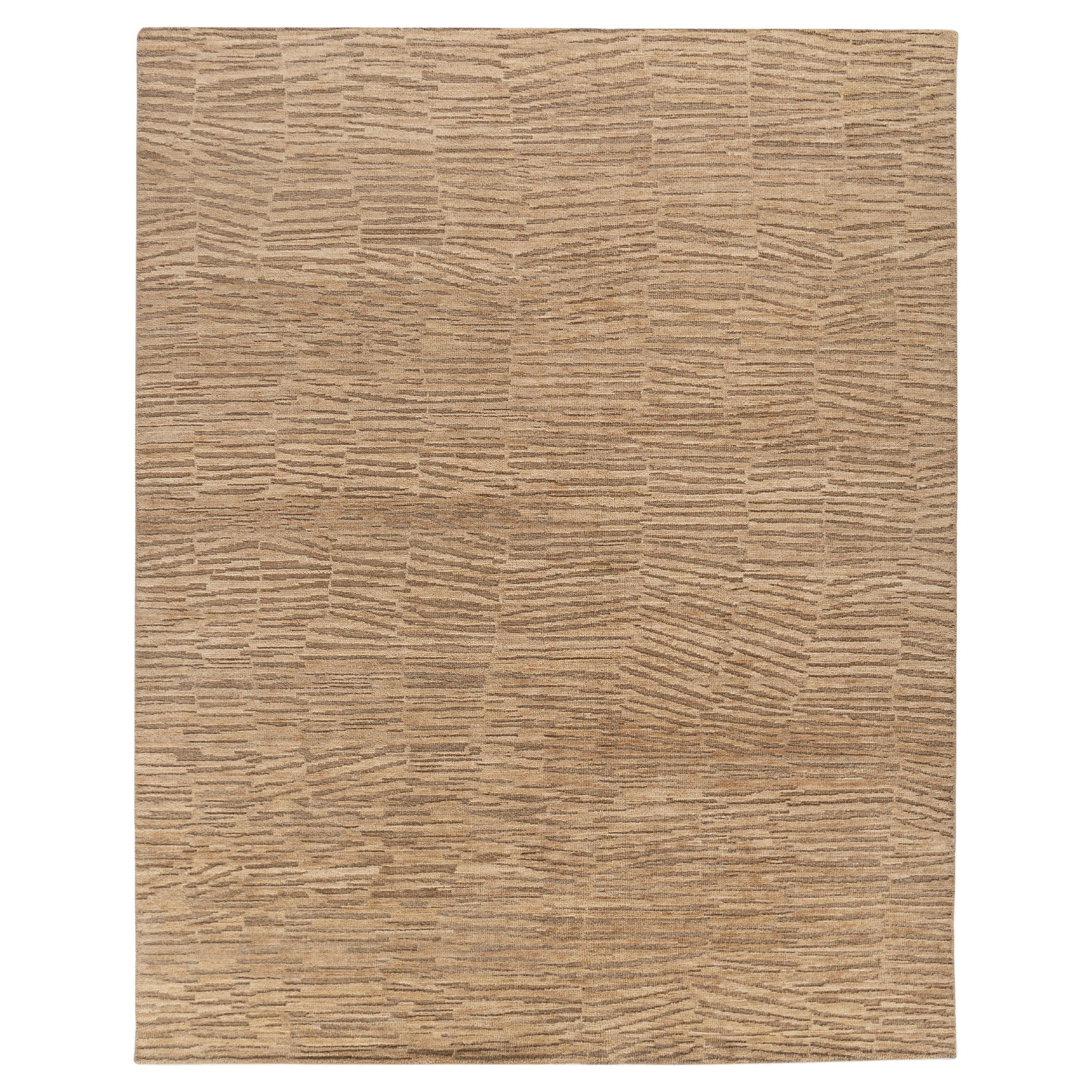 Jaipur Rugs 8x10 Feet Hand knotted Carpet Wool Modern Beige And Brown Rug For Sale