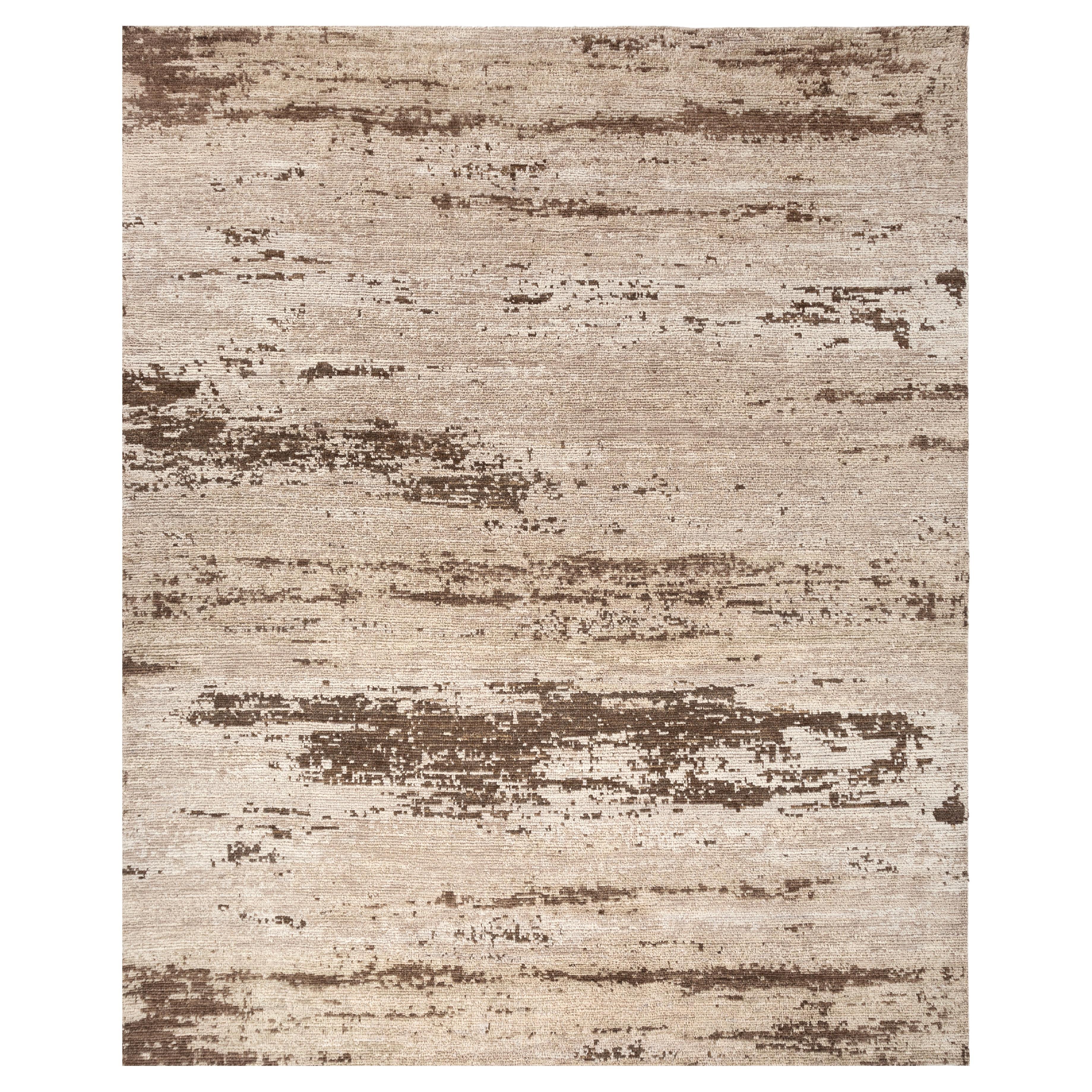 Jaipur Rugs 8x10 Feet Hand geknüpft Teppich Wolle Modern Beige Und Braun Teppich