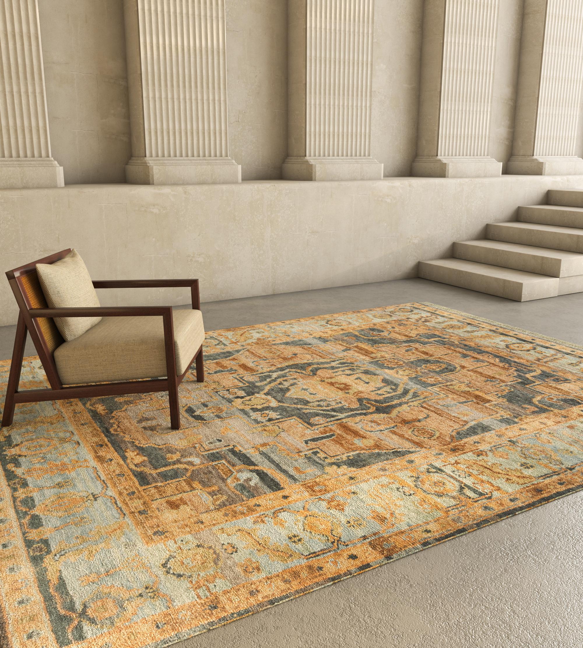 Jaipur Rugs By Tallada con diseños y motivos ornamentados que te transportarán a un reino etéreo de estética, la colección Viscaya te dejará boquiabierto con su diseño y carácter. Esta exquisita línea de alfombras se ha anudado a mano a la