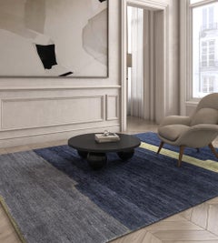 Jaipur Rugs 8x10 Feet Hand geknüpft Teppich Wolle Modern Blau Teppich