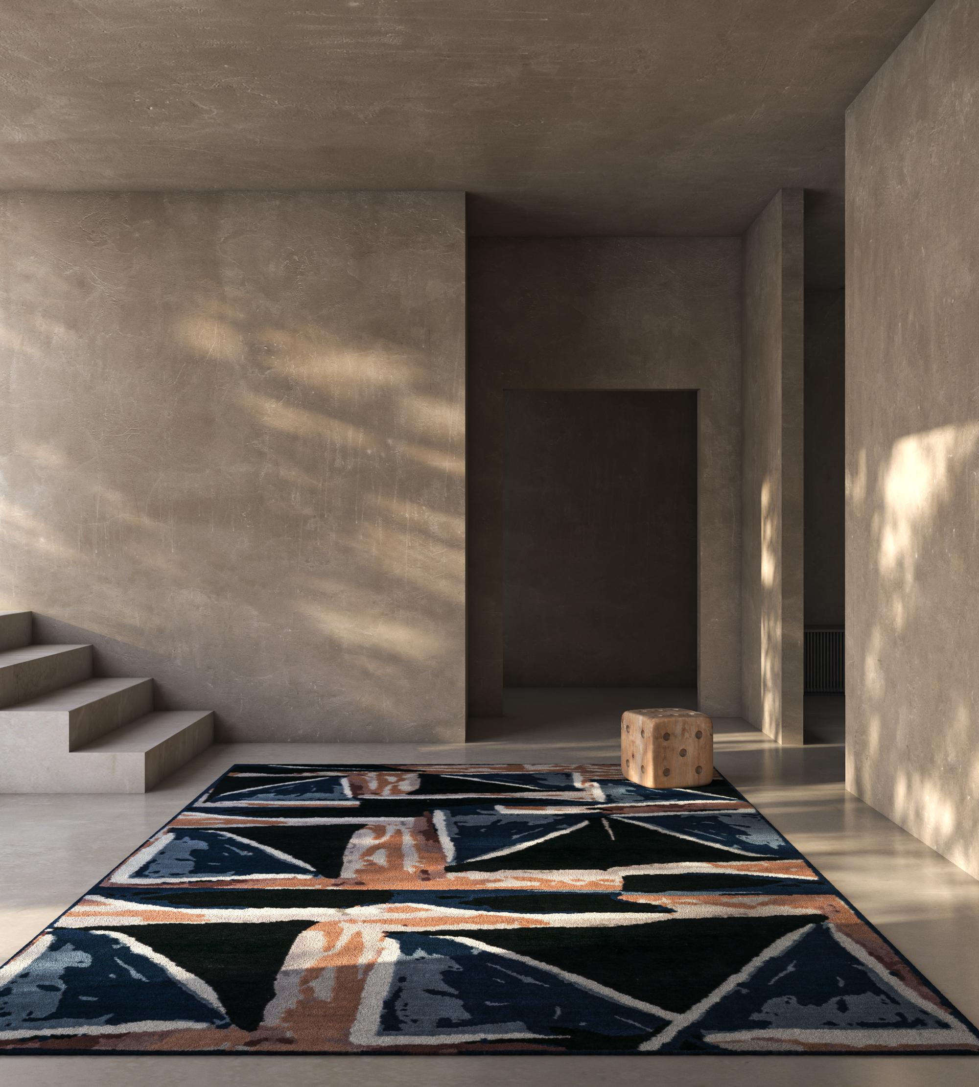 Jaipur Rugs Die Kollektion Sthir steht für ein Design, das zwischen Komplexität und Einfachheit schwankt. Alles an der Kollektion deutet auf einen Zustand des Gleichgewichts und der Harmonie hin. Von Designs, die ein perfektes Gleichgewicht zwischen