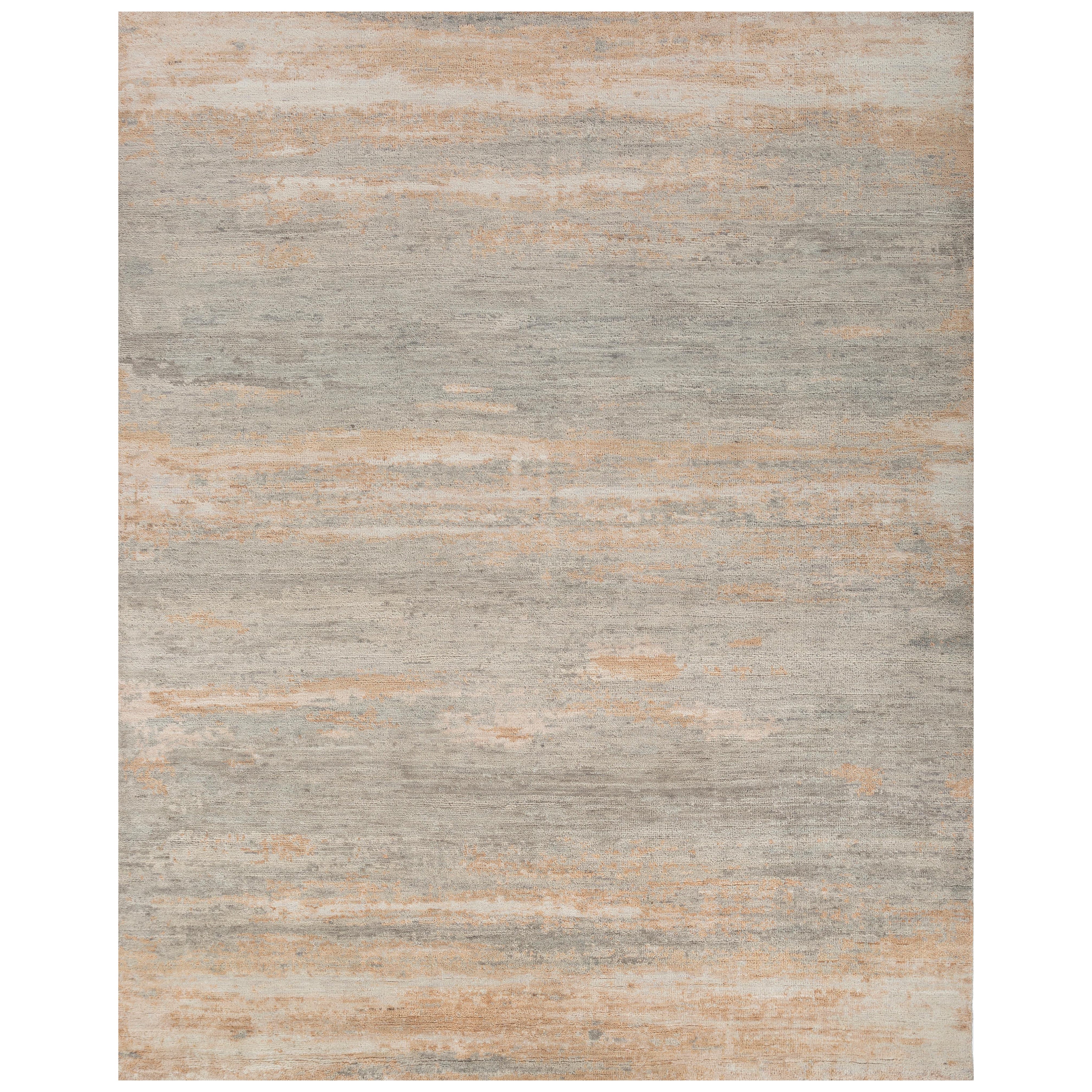 Jaipur Rugs 8X10 Piedi Tappeto annodato a mano in lana Moderna Blu