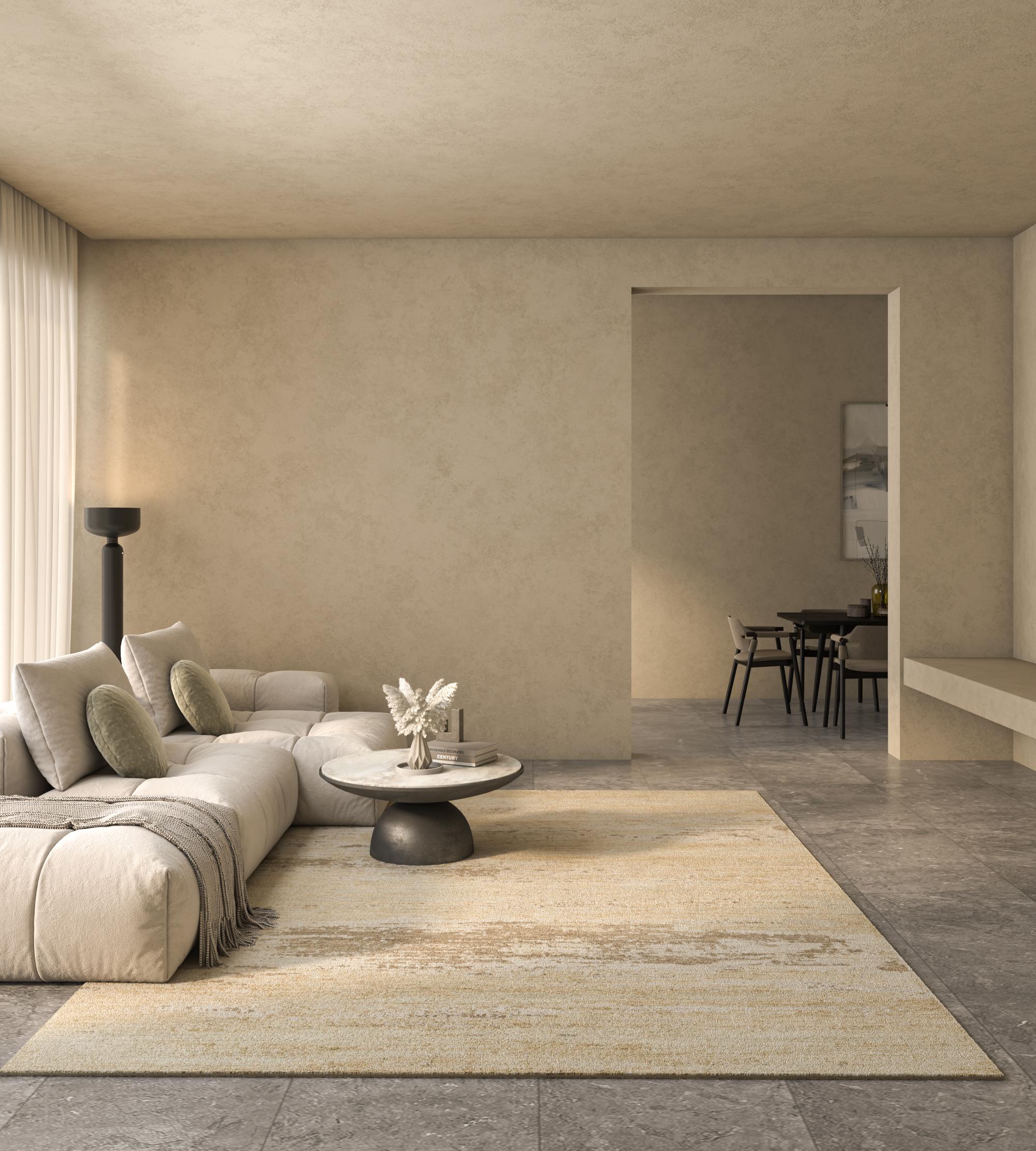 Tappeti Jaipur Il graduale declino delle civiltà fino al disordine: i motivi di questa collezione sembrano creare quel senso di disordine, ma c'è un senso quasi ipnotico di calma e pace in ognuno di essi. È a questa giustapposizione che la