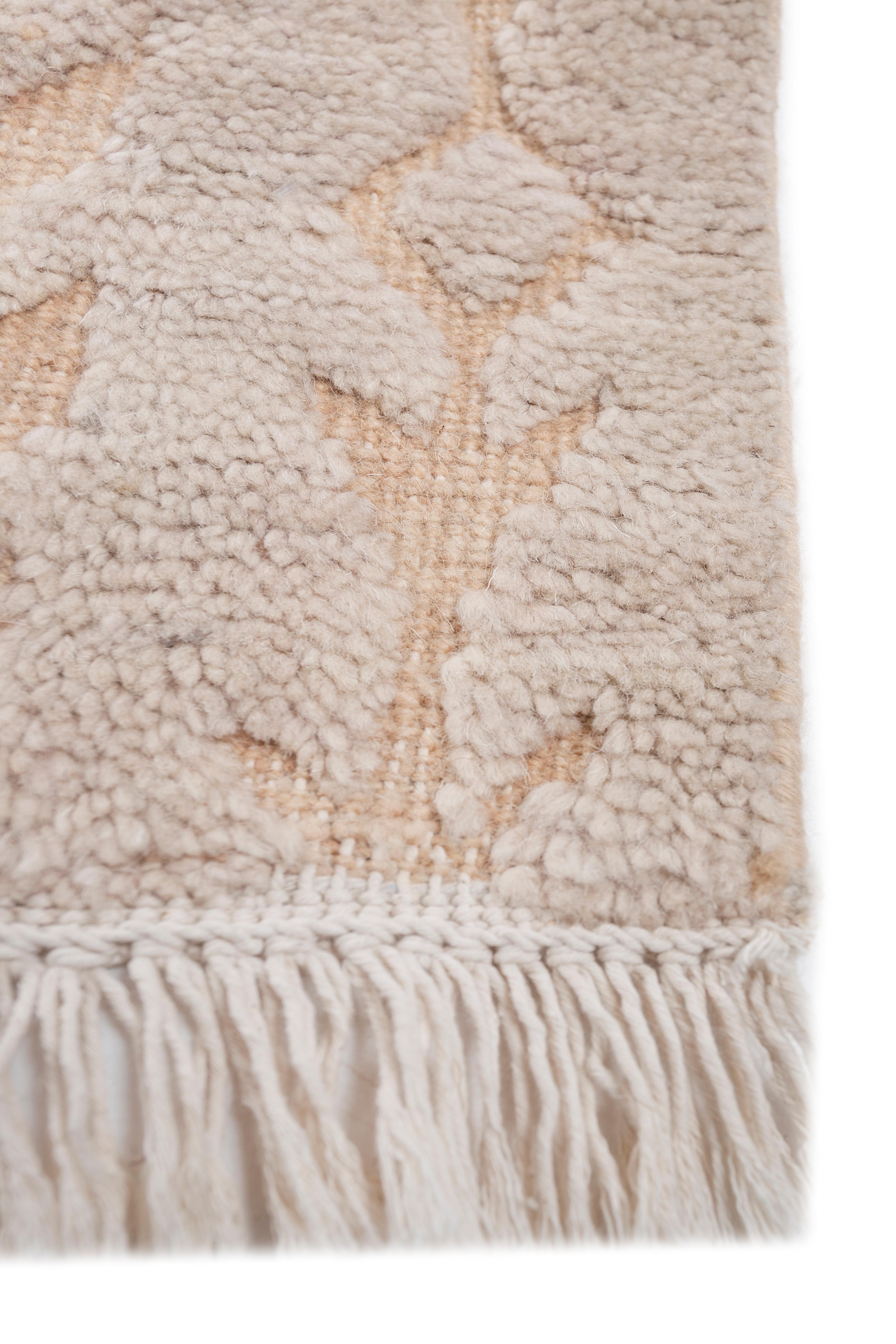 Moderno Tappeto Jaipur Rugs 8x10 Piedi annodato a mano Tappeto in lana moderno oro in vendita