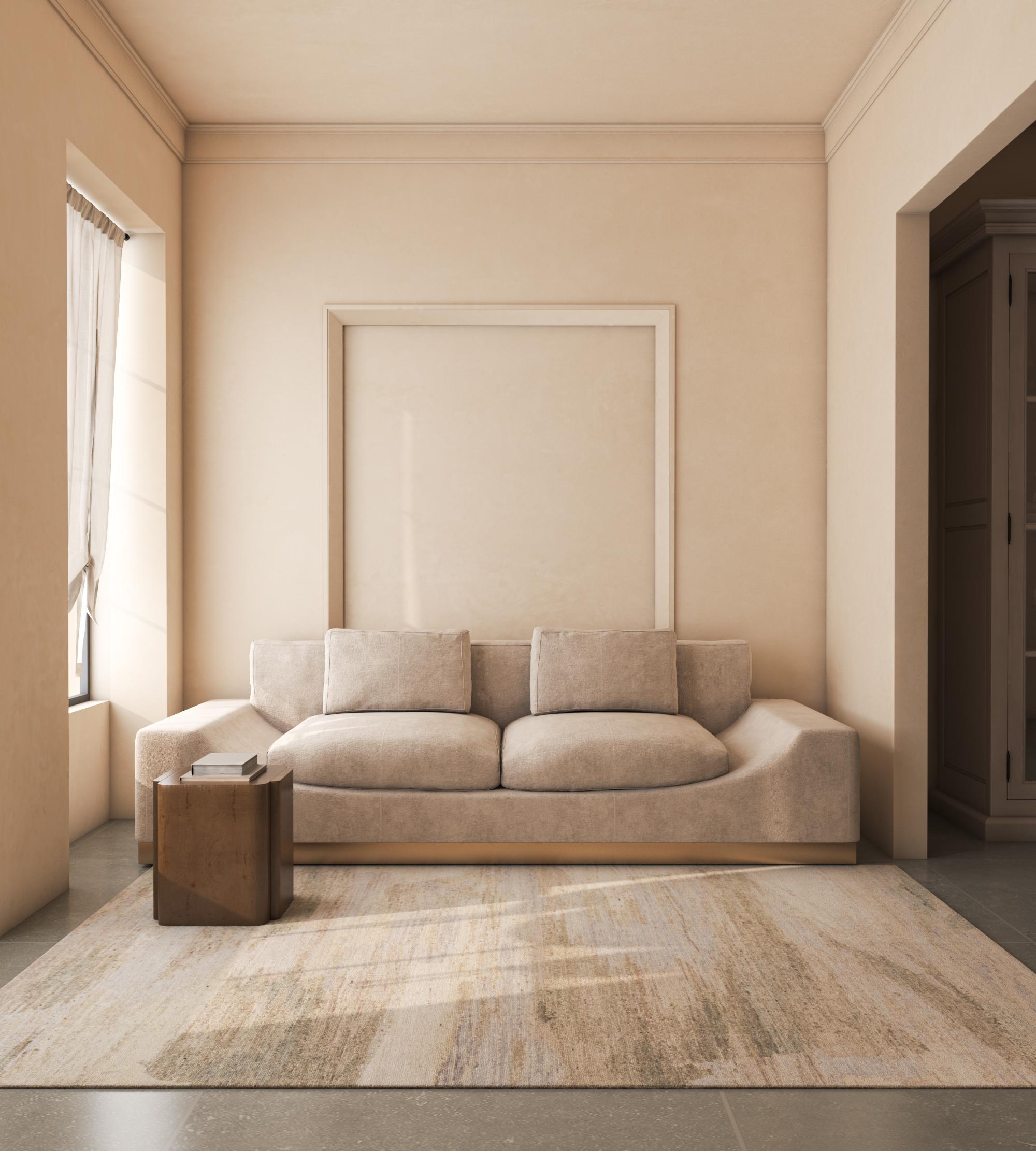 Tappeti Jaipur Il graduale declino delle civiltà fino al disordine: i motivi di questa collezione sembrano creare quel senso di disordine, ma c'è un senso quasi ipnotico di calma e pace in ognuno di essi. È a questa giustapposizione che la