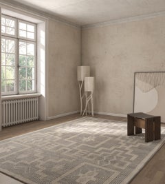 Jaipur Rugs 8x10 Feet Hand knotted Carpet Wool Modern Grey And Black Rug
