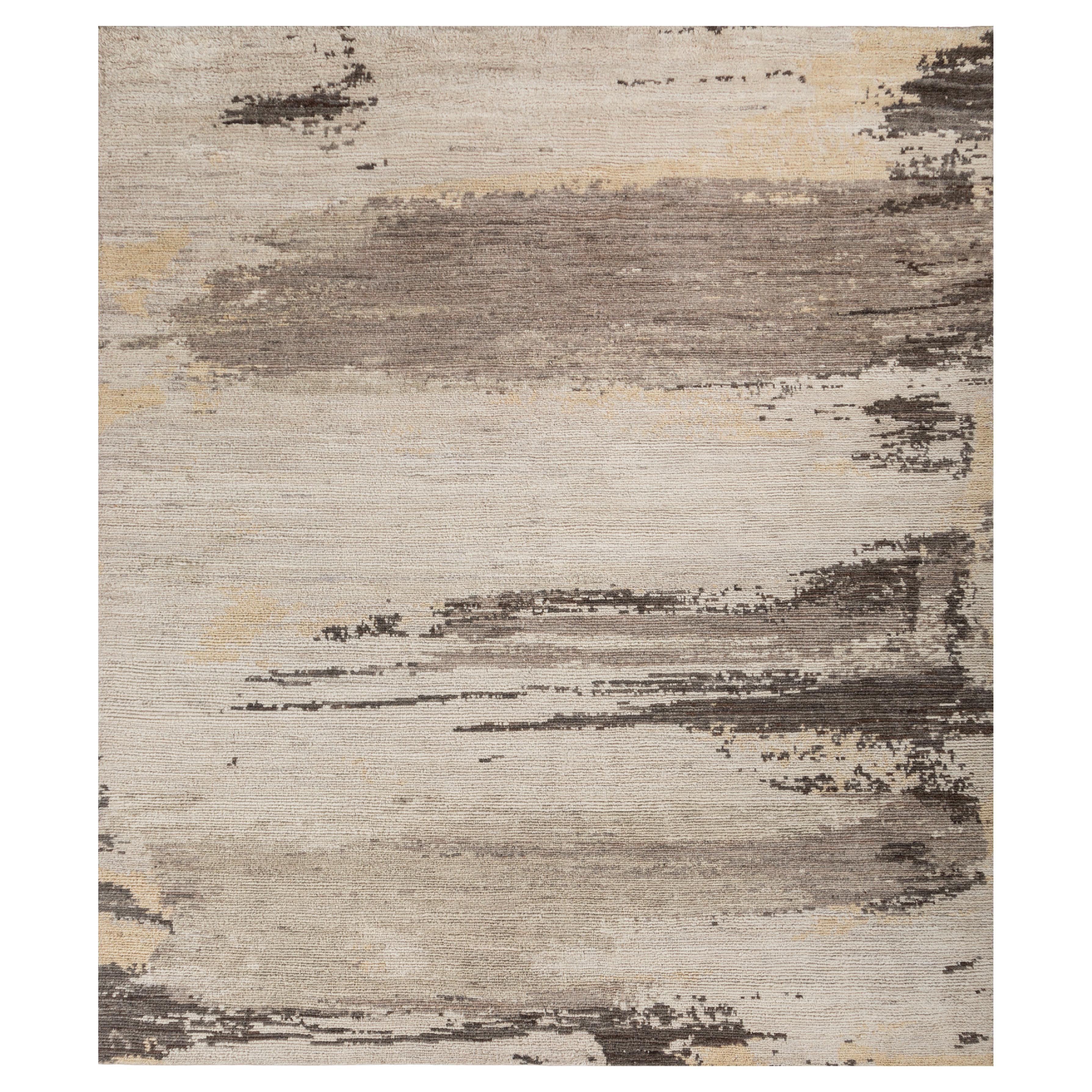 Jaipur Rugs 8x10 Feet Hand geknüpft Teppich Wolle Modern Grau Und Schwarz Teppich