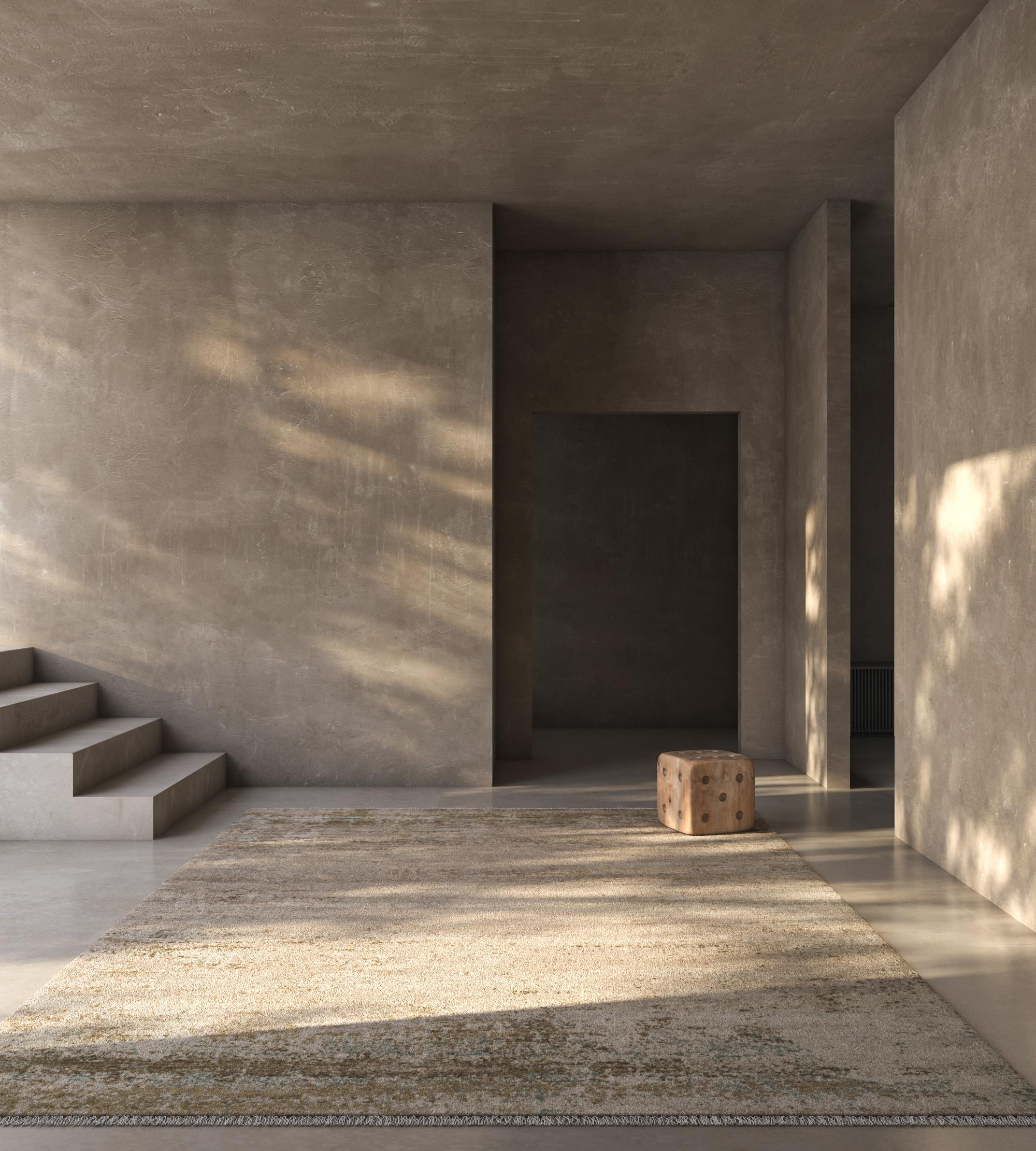 Jaipur Rugs Der allmähliche Niedergang von Zivilisationen bis hin zur Unordnung: Die Muster in dieser Collection'S scheinen dieses Gefühl der Unordnung zu erzeugen, und doch ist in jedem Muster ein fast hypnotisches Gefühl von Ruhe und Frieden zu