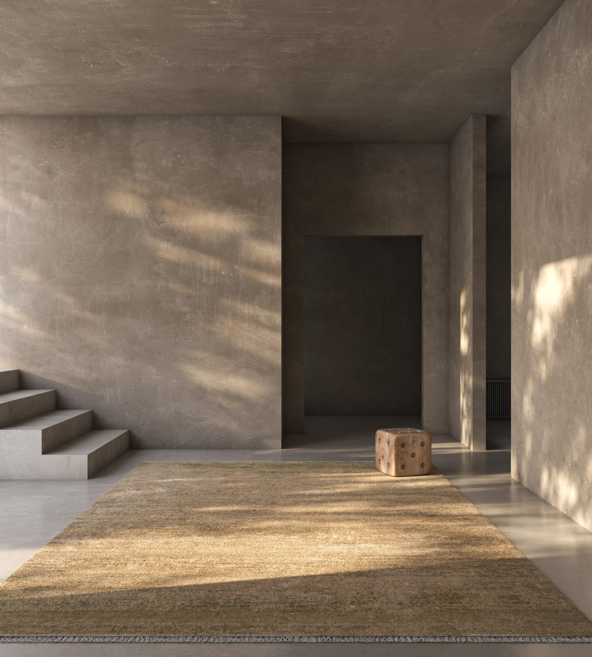 Jaipur Rugs Der allmähliche Niedergang von Zivilisationen bis hin zur Unordnung: Die Muster in dieser Collection'S scheinen dieses Gefühl der Unordnung zu erzeugen, und doch ist in jedem Muster ein fast hypnotisches Gefühl von Ruhe und Frieden zu