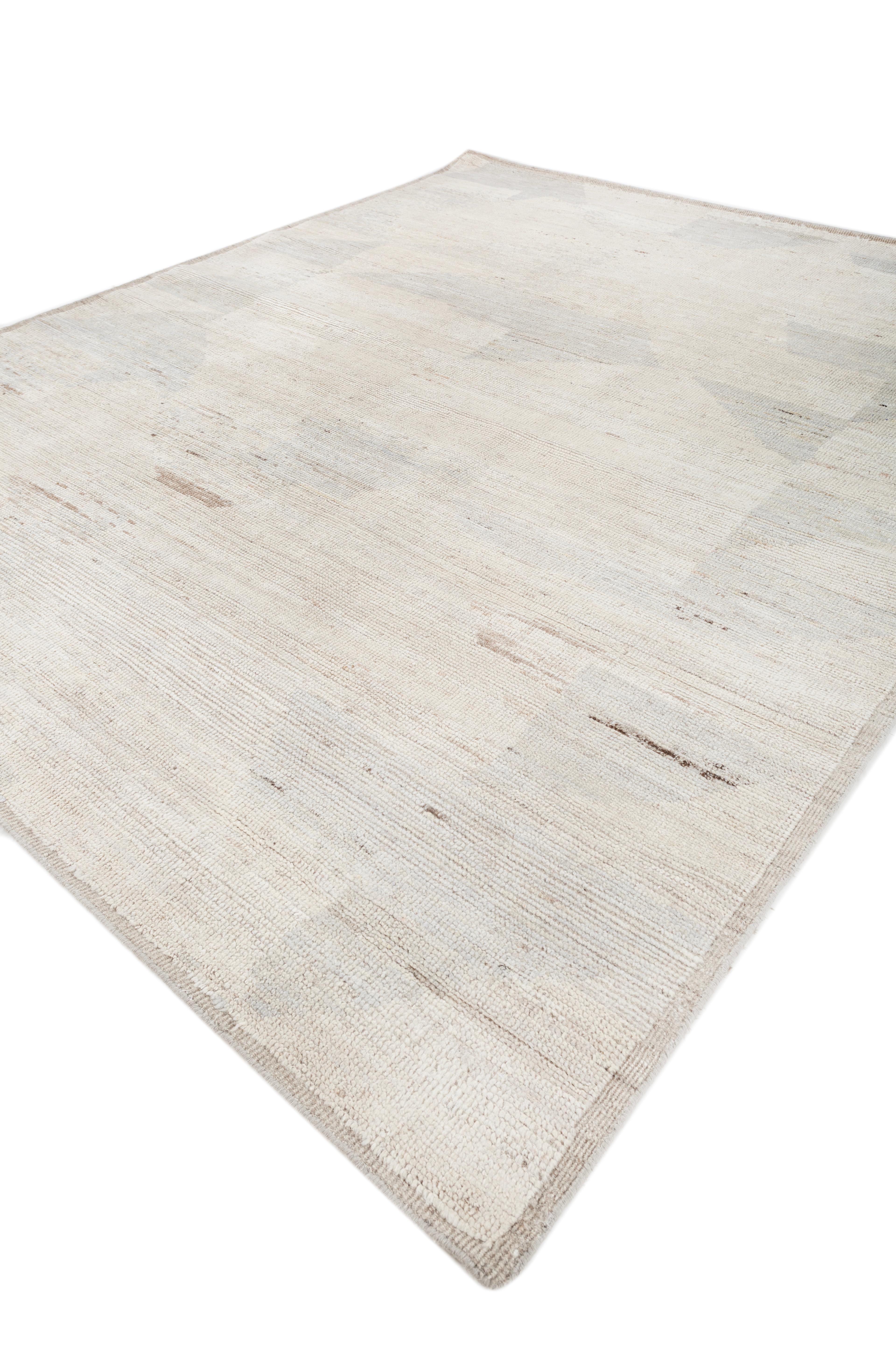 Moderno Jaipur Rugs 8x10 Piedi Tappeto annodato a mano in lana moderno avorio in vendita