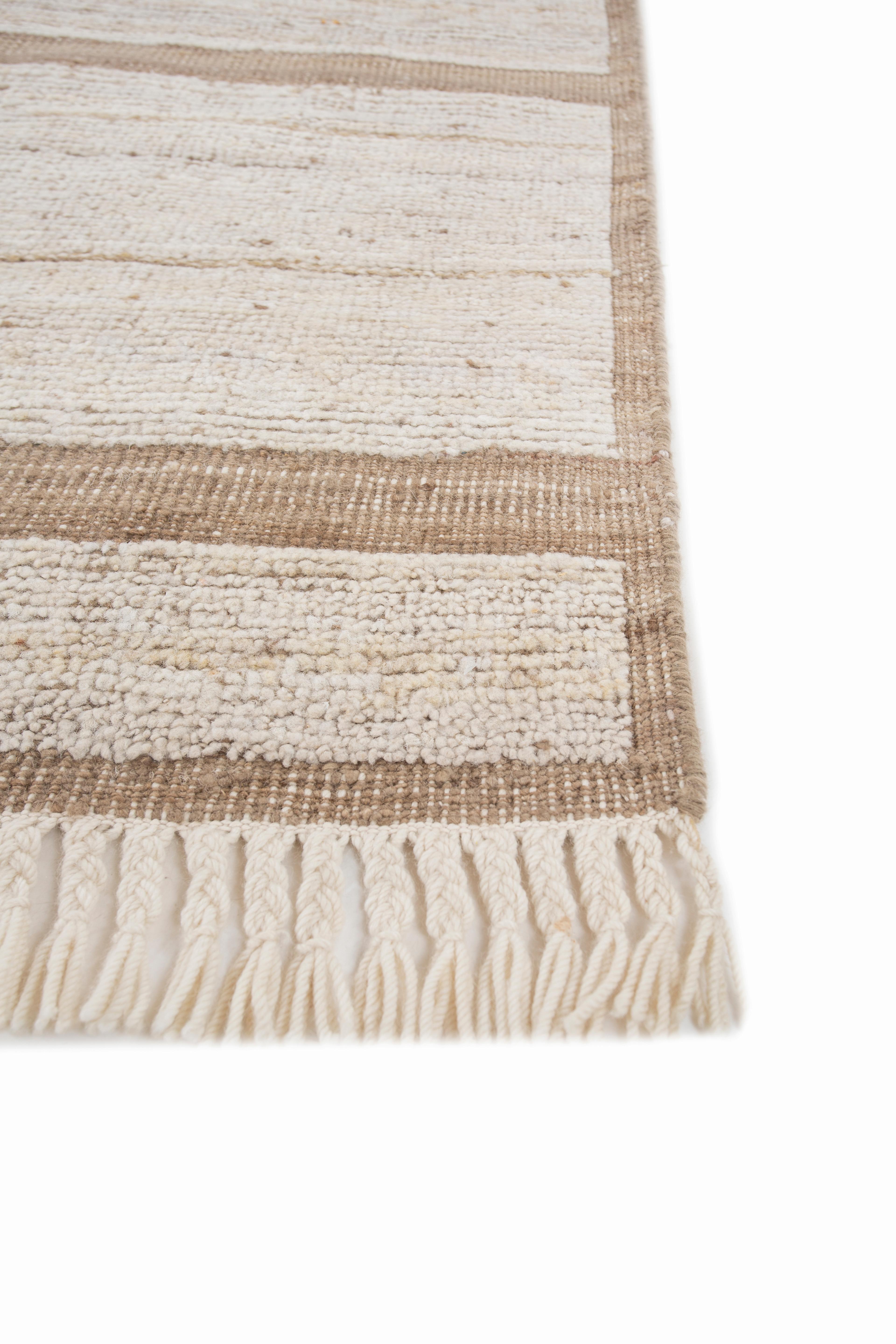 Jaipur Rugs 8x10 Pies Alfombra Anudada a Mano Lana Moderna Alfombra Marfil Moderno en venta
