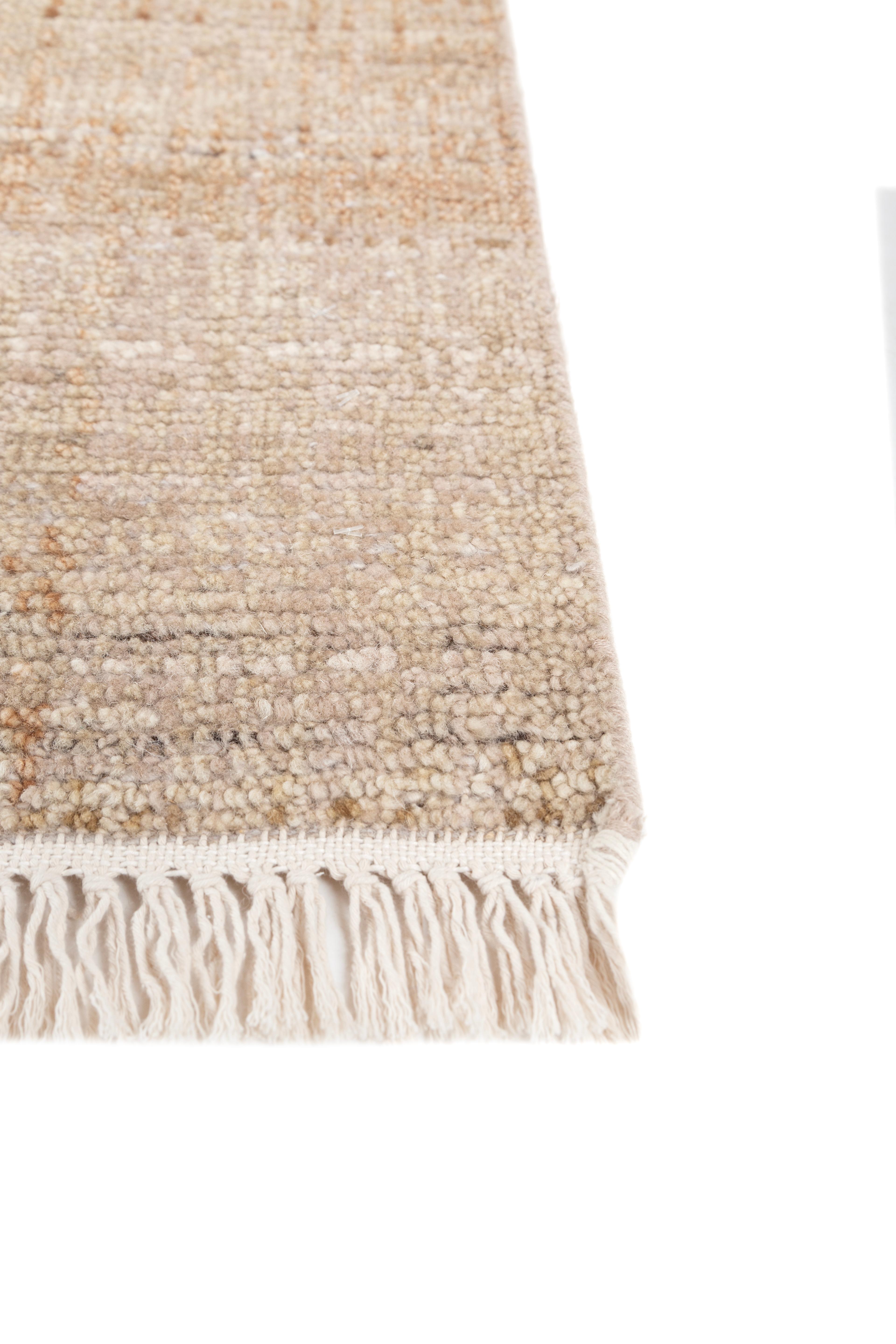Jaipur Rugs 8x10 Feet Hand geknüpft Teppich Wolle Modern Elfenbein Teppiche (Moderne) im Angebot