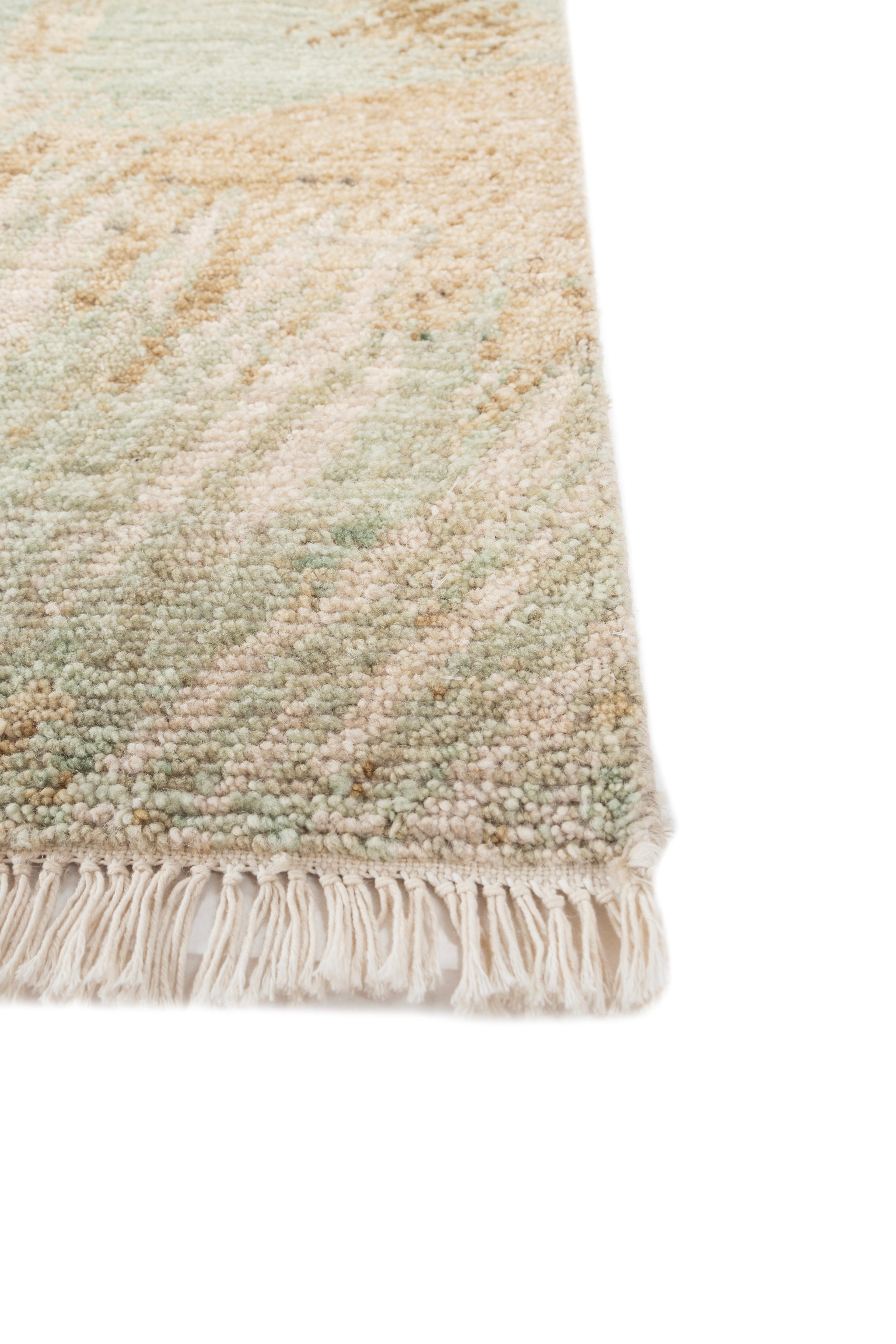 Jaipur Rugs 8x10 Feet Hand geknüpft Teppich Wolle Modern Elfenbein Teppiche (Moderne) im Angebot