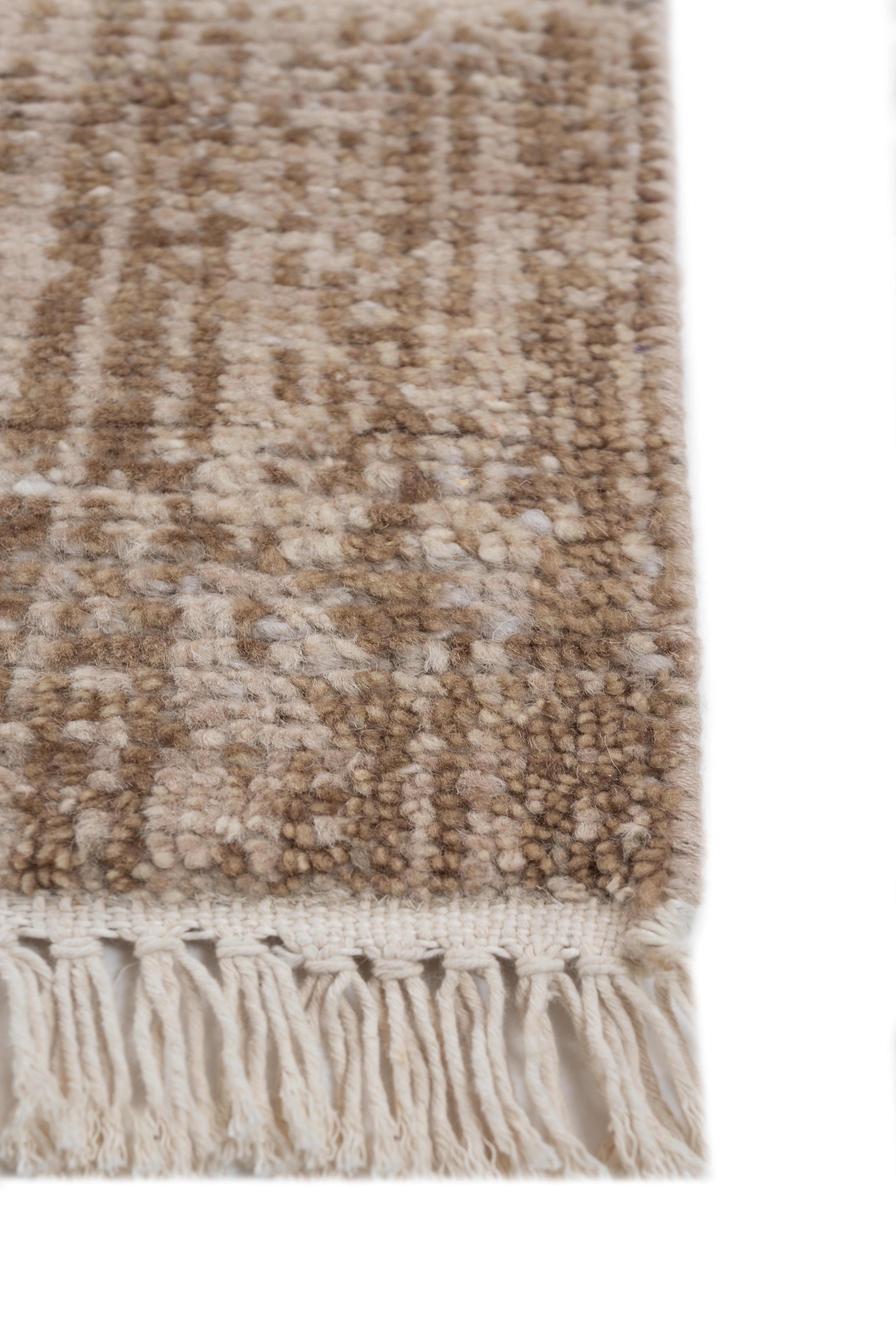 Jaipur Rugs 8x10 Feet Hand geknüpft Teppich Wolle Modern Elfenbein Teppiche (Moderne) im Angebot