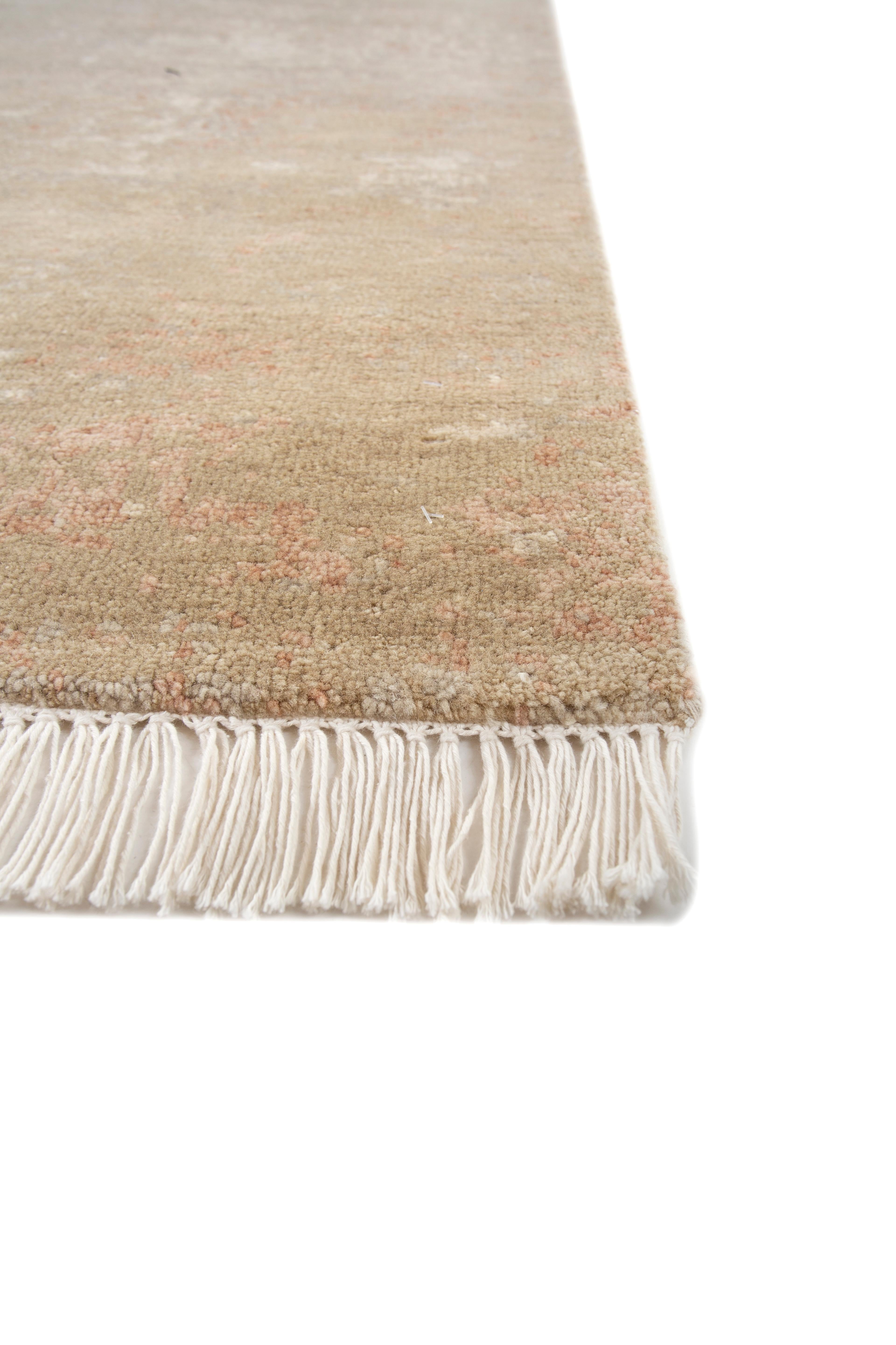 Jaipur Rugs 8x10 Feet Hand geknüpft Teppich Wolle Modern Elfenbein Teppiche (Moderne) im Angebot