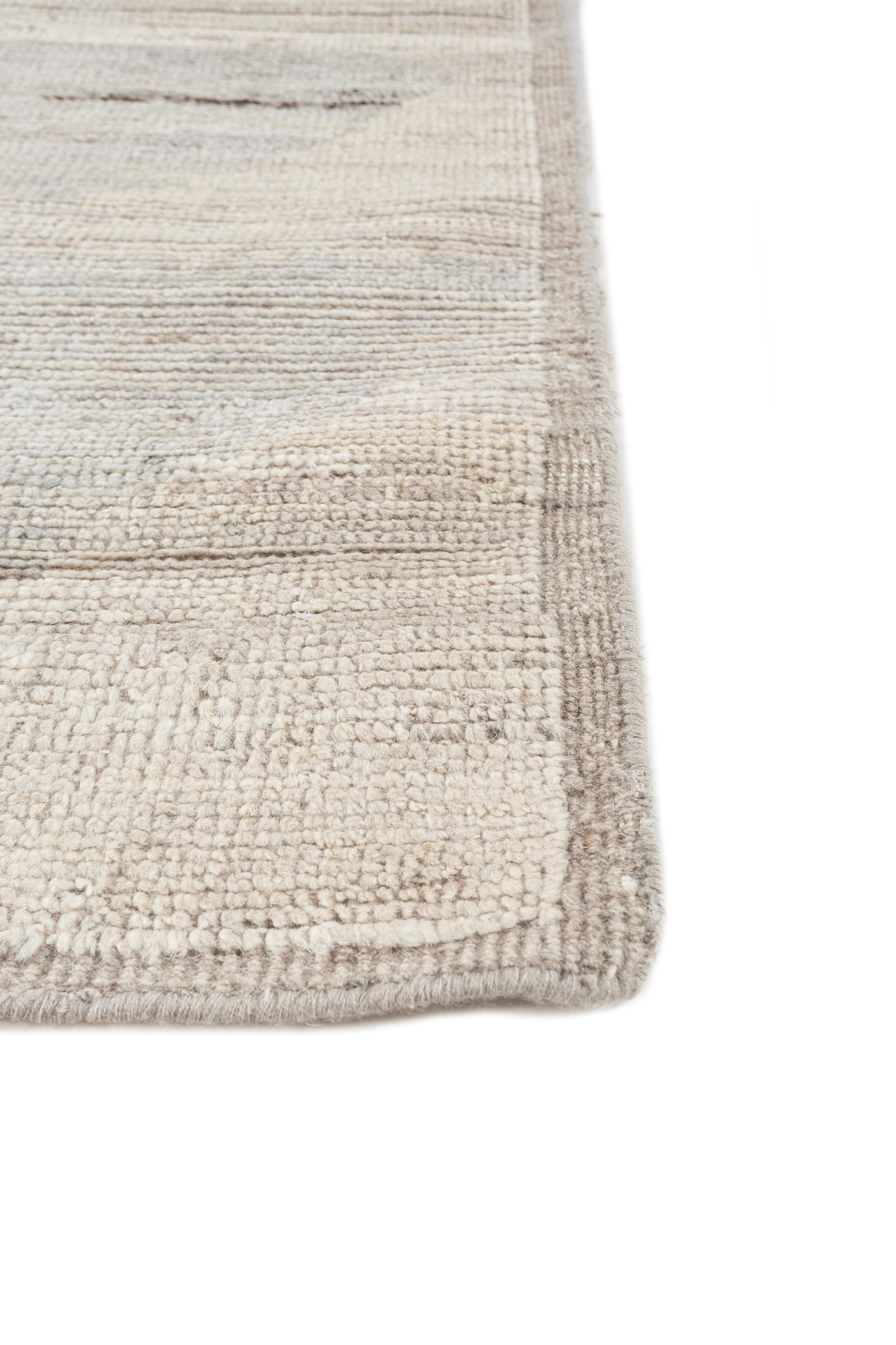 Indiano Jaipur Rugs 8x10 Piedi Tappeto annodato a mano in lana moderno avorio in vendita
