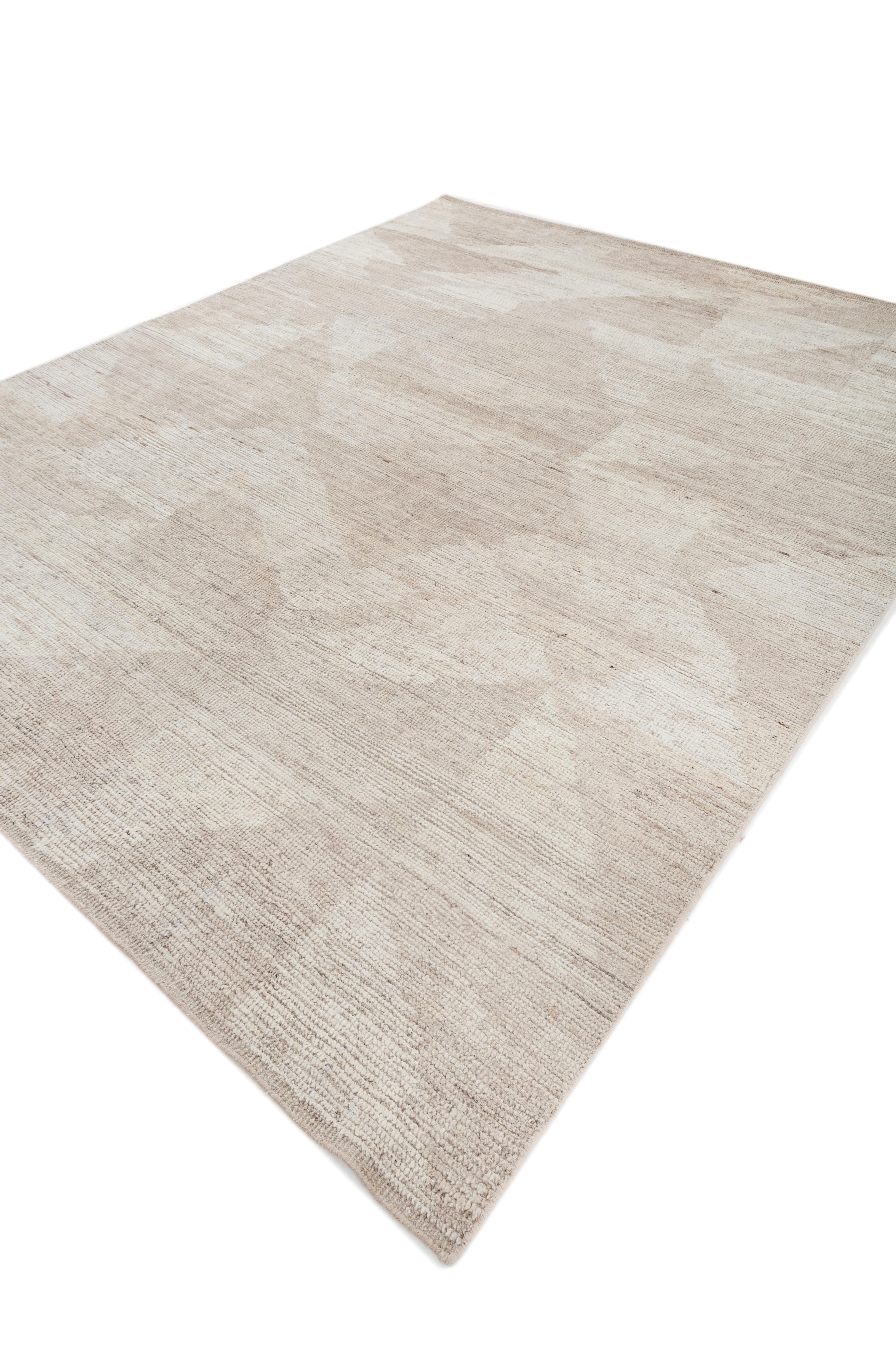 Noué à la main Jaipur Rugs 8x10 Feet Tapis noué à la main Laine Moderne Tapis Ivoire en vente