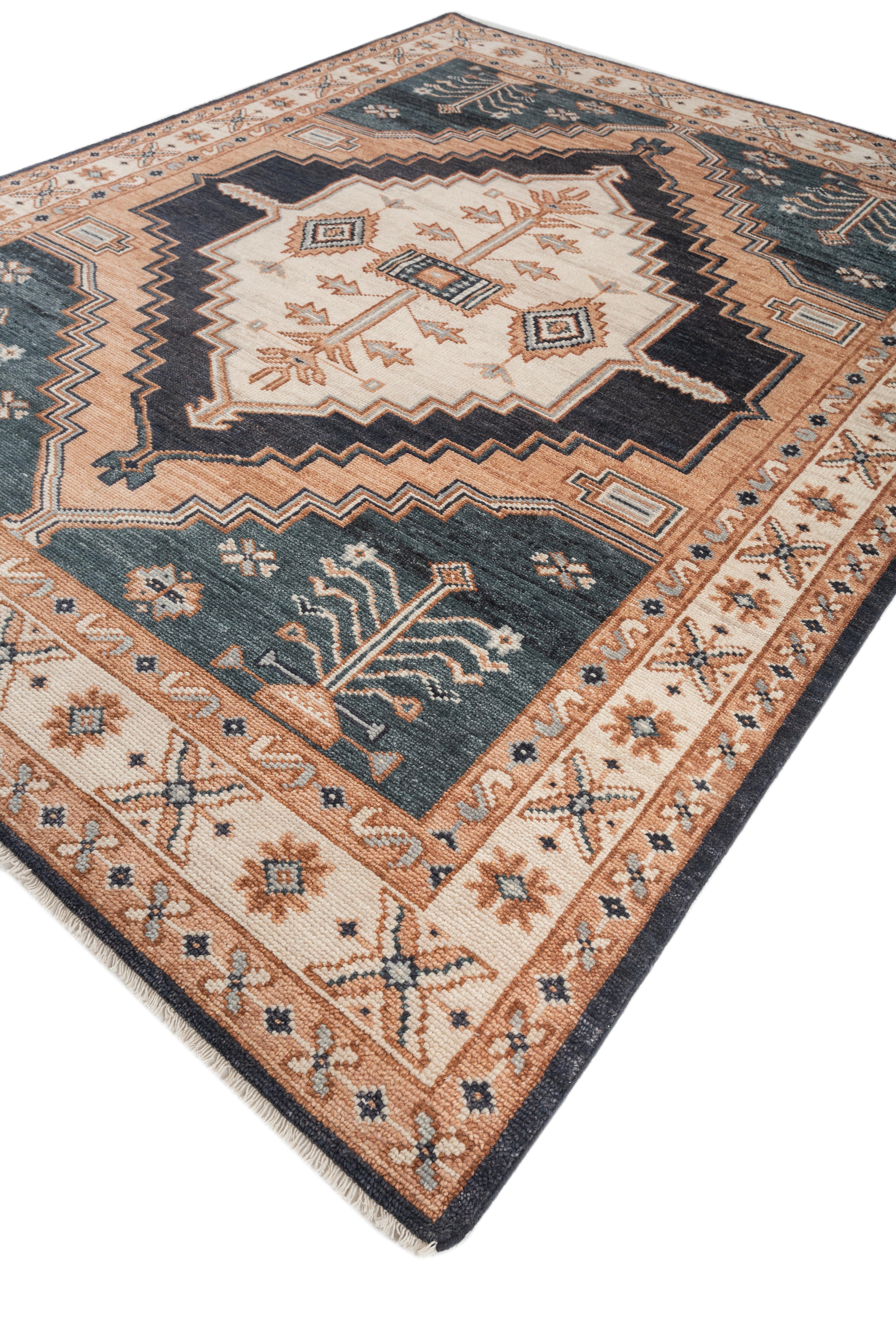 Noué à la main Jaipur Rugs 8x10 Feet Tapis noué à la main Laine Moderne Tapis Ivoire en vente