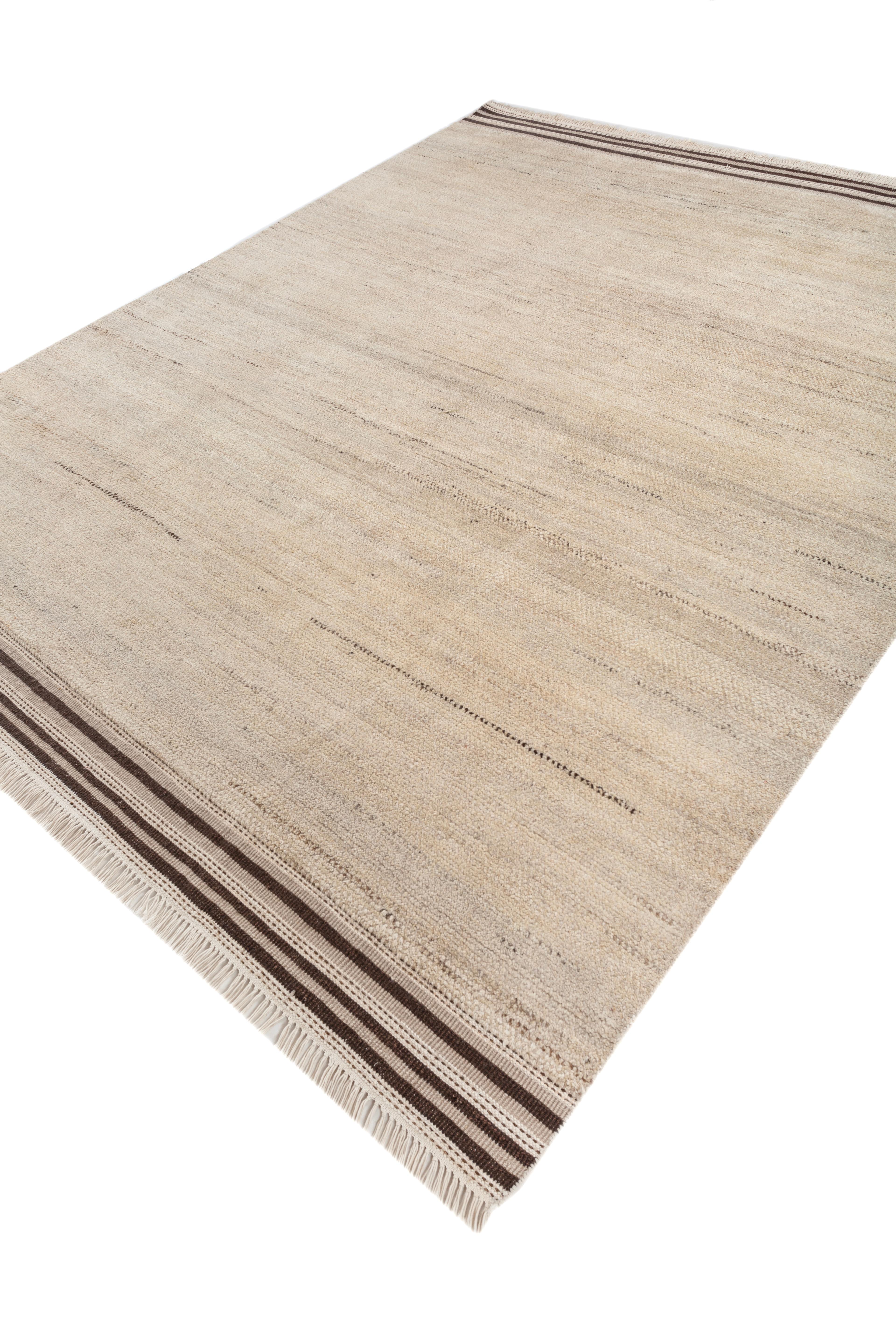 Jaipur Rugs 8x10 Pies Alfombra Anudada a Mano Lana Moderna Alfombra Marfil Indio en venta