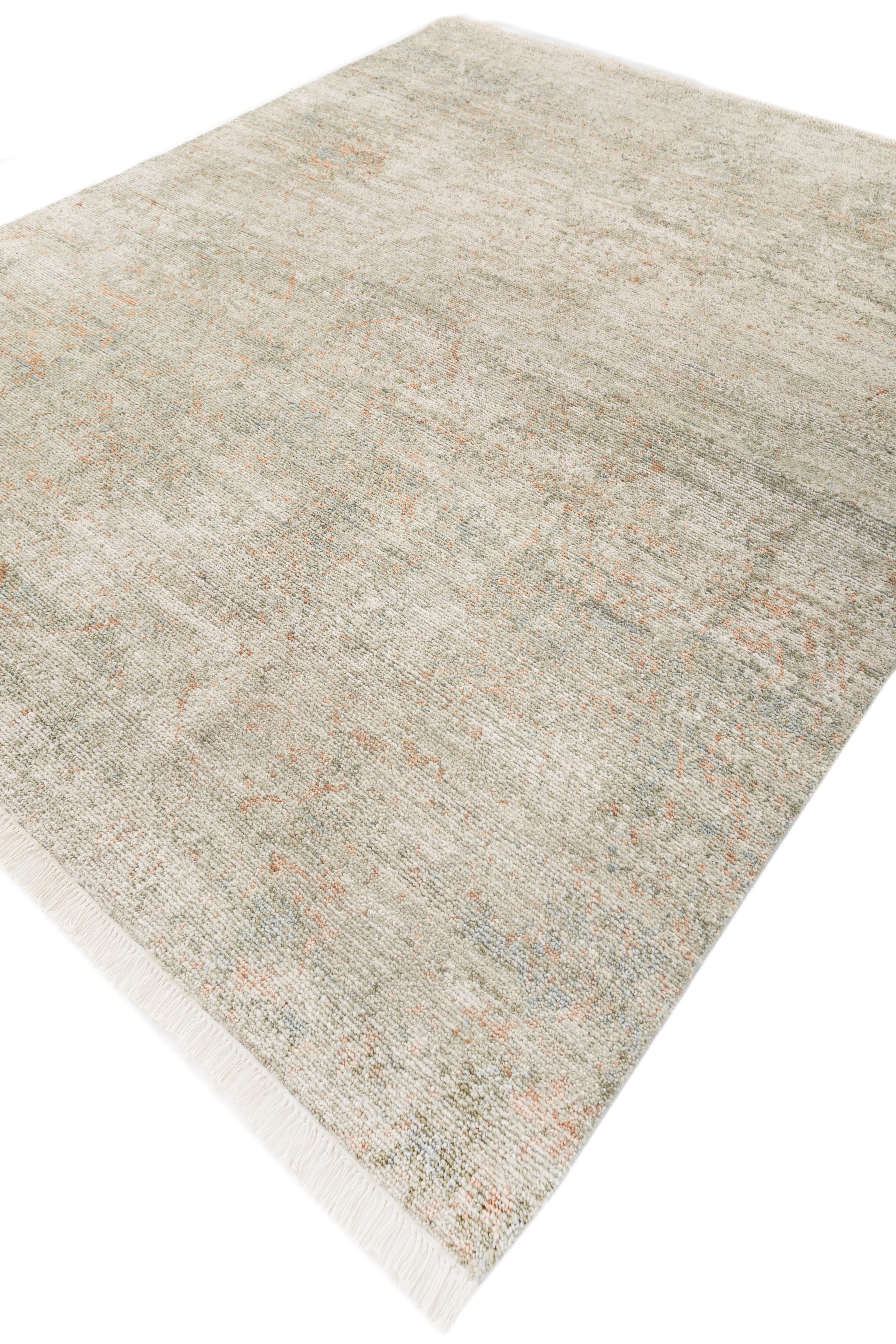 Jaipur Rugs 8x10 Pies Alfombra Anudada a Mano Lana Moderna Alfombra Marfil Indio en venta