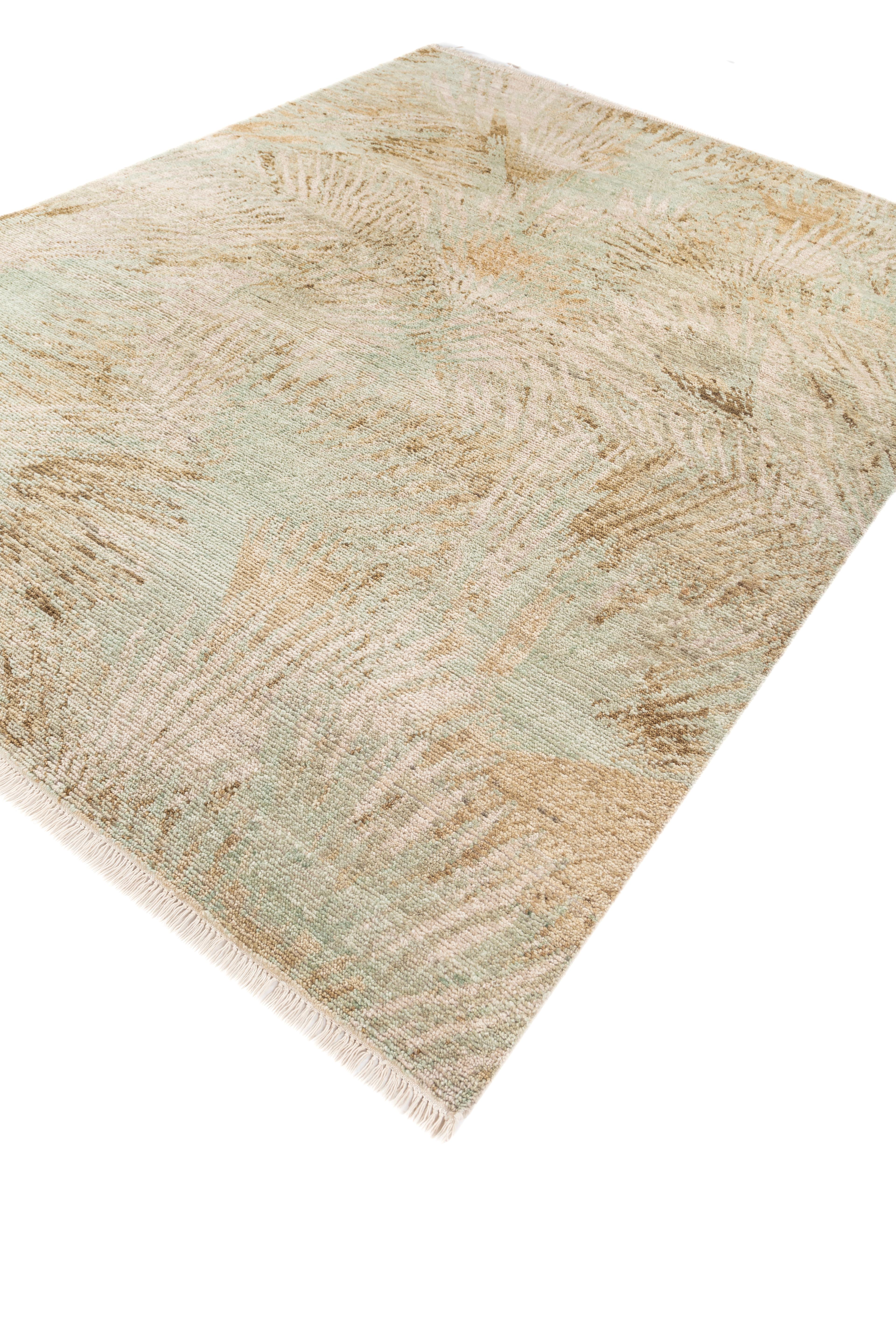 Jaipur Rugs 8x10 Feet Hand geknüpft Teppich Wolle Modern Elfenbein Teppiche (Indisch) im Angebot