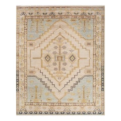 Jaipur Rugs 8x10 Feet Tapis noué à la main Laine Moderne Tapis Ivoire