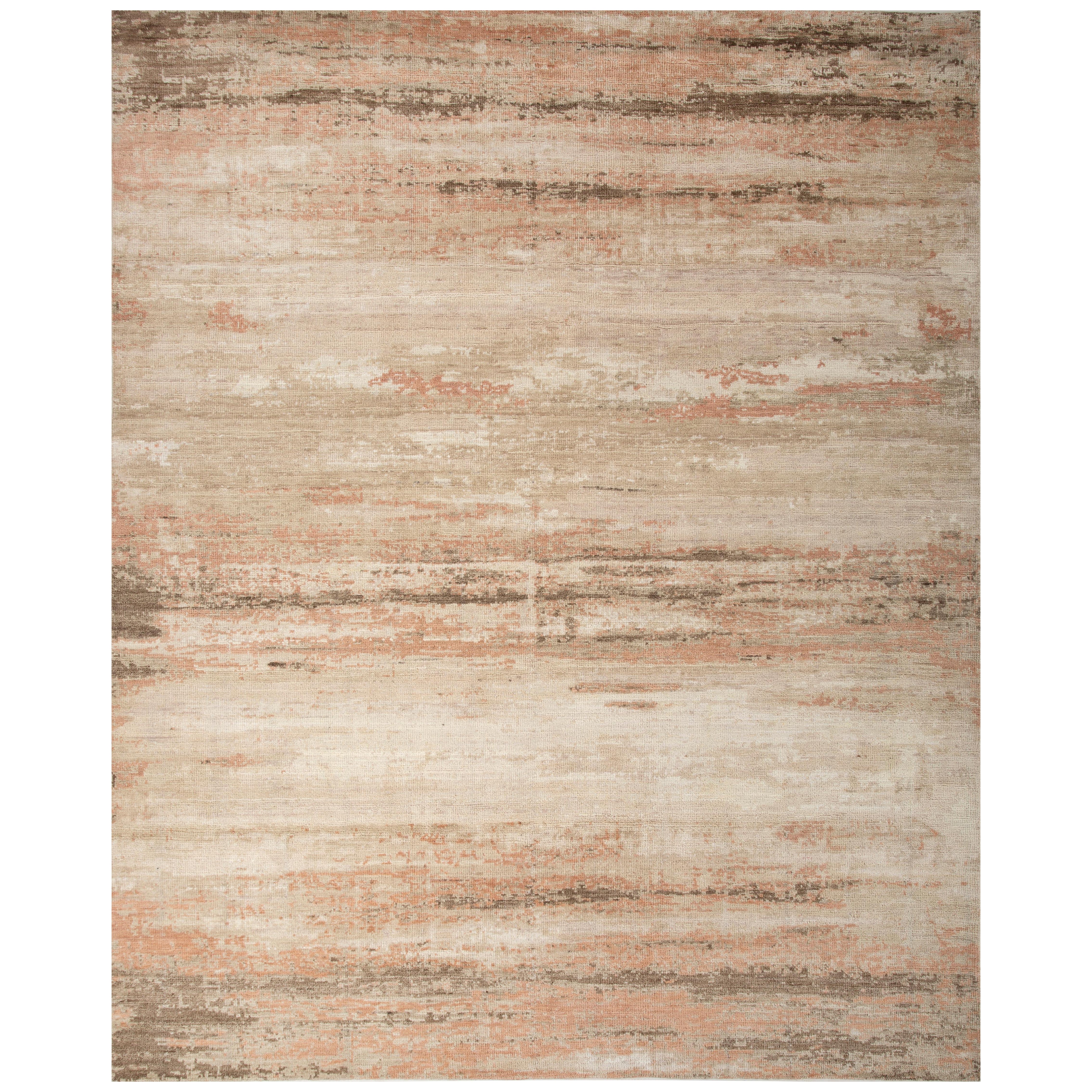 Jaipur Rugs 8x10 Piedi Tappeto annodato a mano in lana moderno avorio in vendita