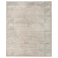 Jaipur Rugs 8x10 Feet Tapis noué à la main Laine Moderne Tapis Ivoire