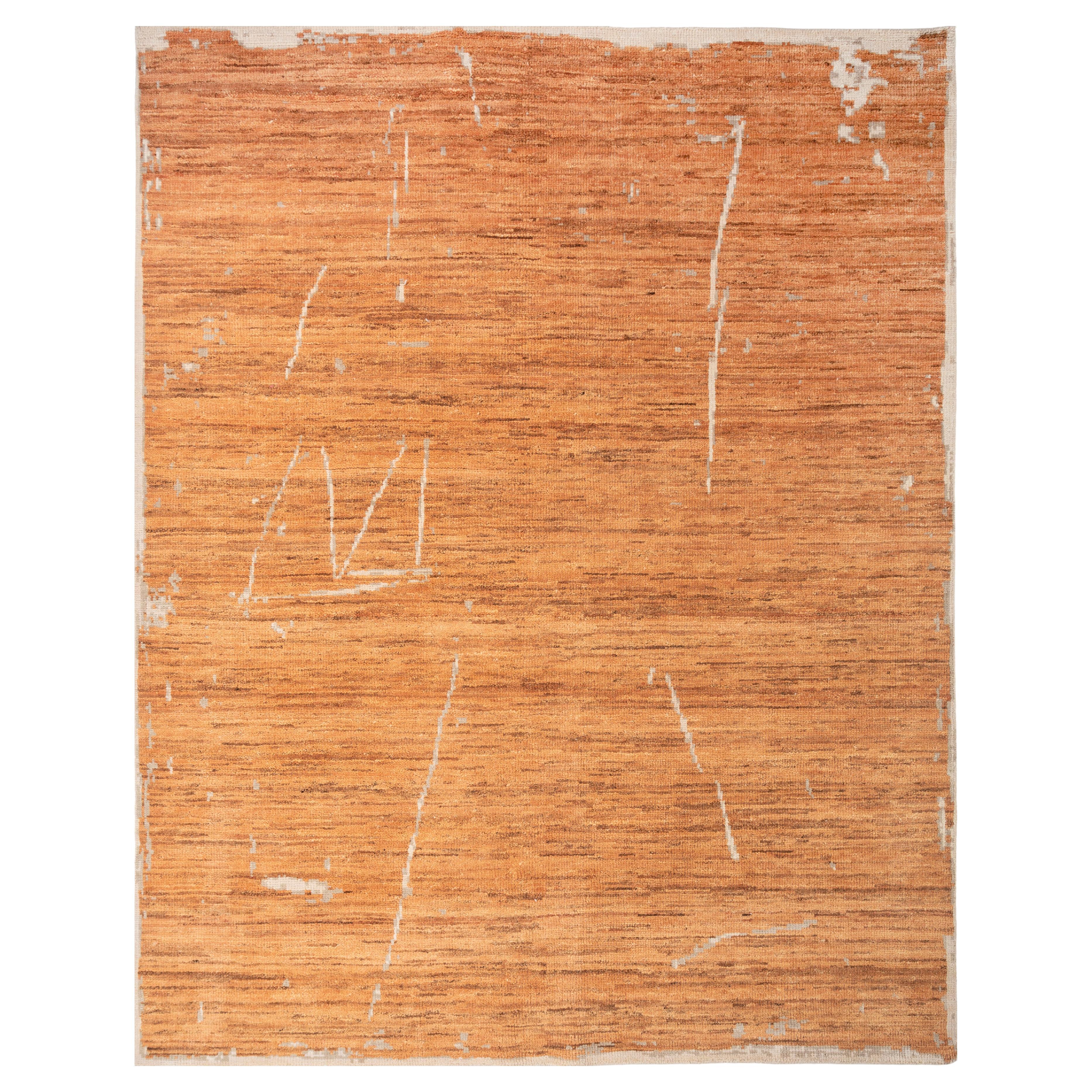Jaipur Rugs 8x10 Feet Hand geknüpft Teppich Wolle Modern Rot Und Orange Rug