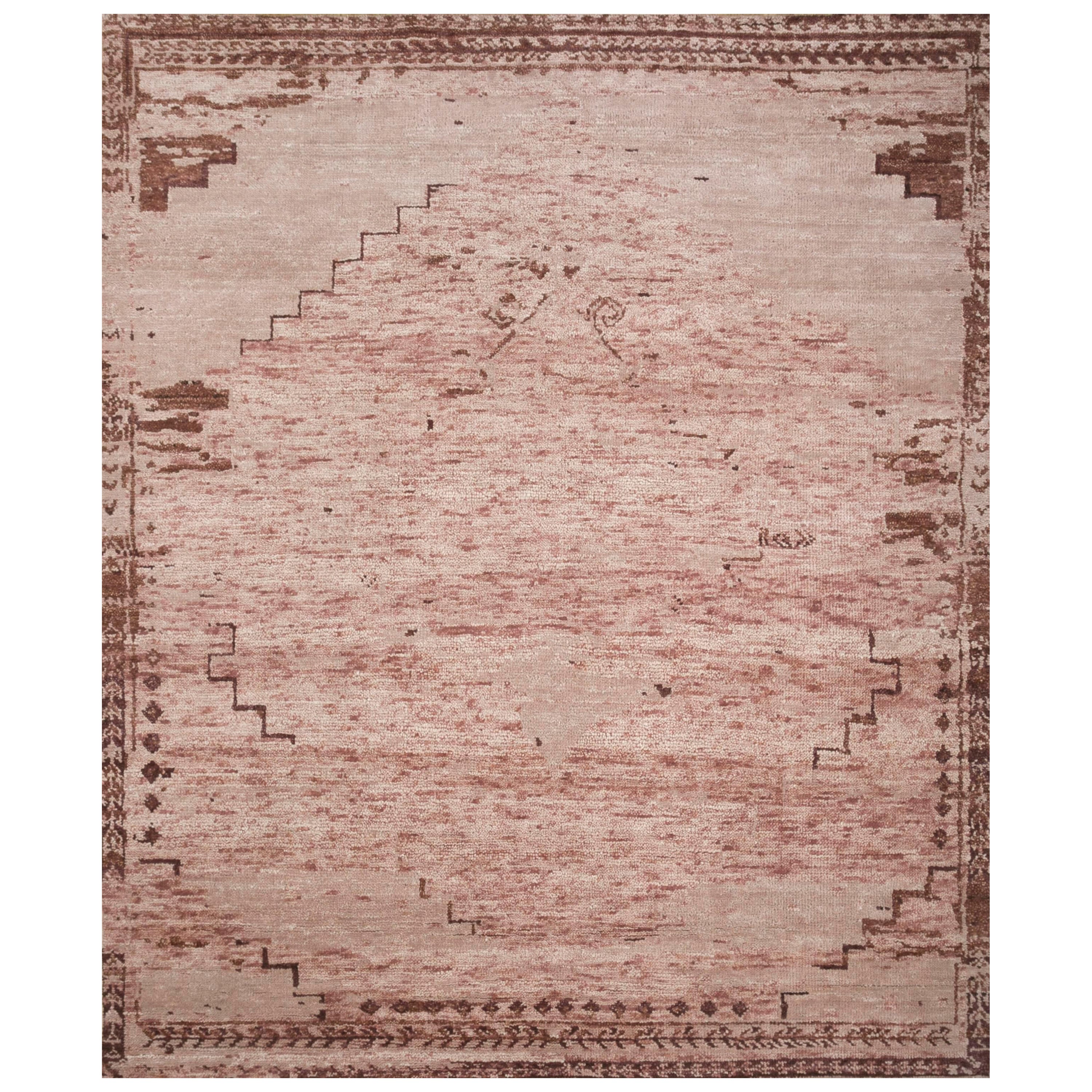 Tappeto Whispering Winds Light Coral & Teacup Rose 240X300 cm annodato a mano