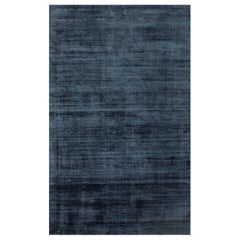 Jaipur Rugs 8X10 Feet Hand Loom Carpet Viscose Blue Modern Solid Rug