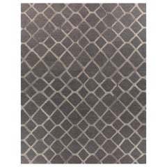 Jaipur Rugs 8X10 Feet Hand Tufted Carpet Wool And Viscose Grey & Black Modern