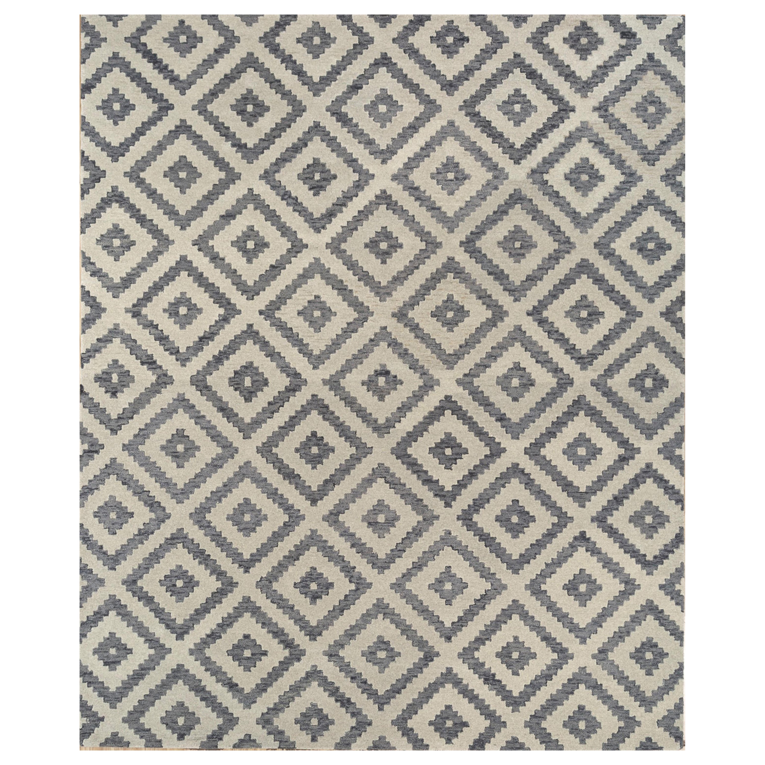 Urban Canvas Chic Ebenholz Schiefer & Natur Weiß 240X300 cm Handgetufteter Teppich