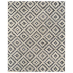 Jaipur Rugs 8X10 Feet Hand Tufted Carpet Wool Grey & Black Modern Geometric Rug