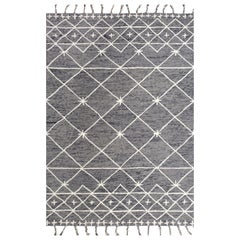 Jaipur Rugs 8X10 Feet Hand Tufted Carpet Wool Grey & Black Modern Moroccan Rug