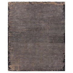 Jaipur Teppiche 8X10 Füße Hand getuftet Teppich Wolle & Viskose Moderne Grau & Schwarz Teppich